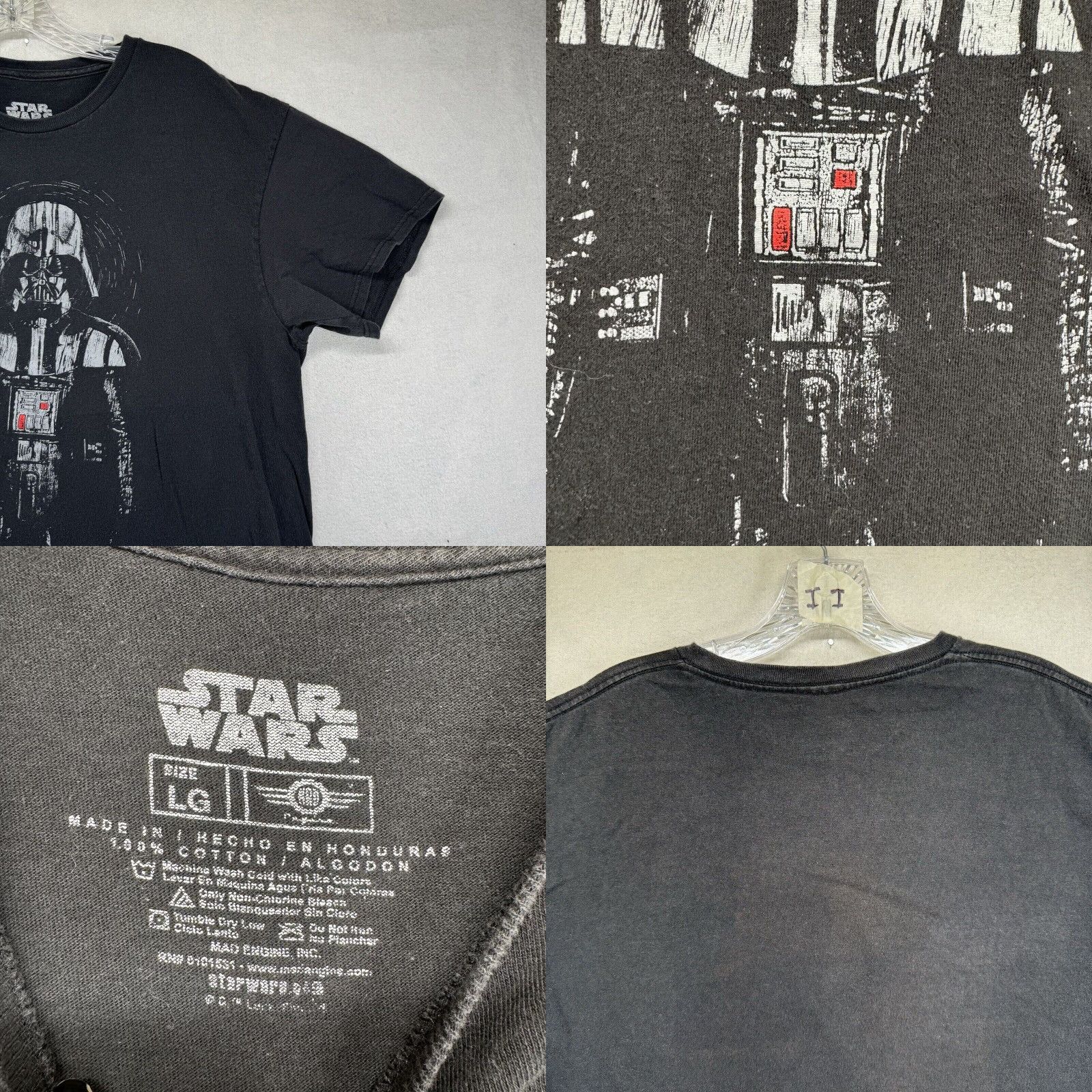 Star Wars VINTAGE Star Wars Darth Vader T Shirt Unisex Adults Medium Black Graphic Print 90s Movie Fan Size US M / EU 48-50 / 2 - 8 Thumbnail