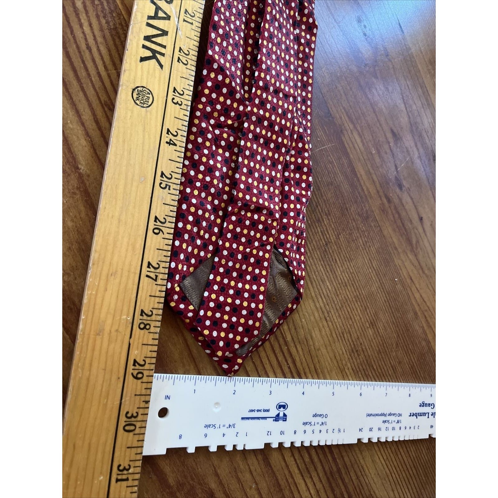 Other Tongue Tied Tom Mclellon Men’s Red Dot Geometric Silk Tie Size ONE SIZE - 7 Thumbnail