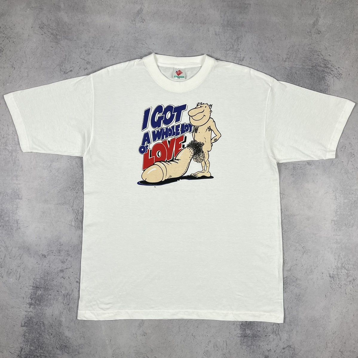 Vintage Vintage “ I Got A Whole Lot of Love ” porn humor tee 90’s Size US XL / EU 56 / 4 - 2 Thumbnail