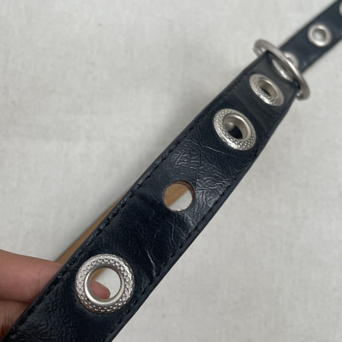 If Six Was Nine Black single hooked belt punk goth style Size 42 - 5 Thumbnail