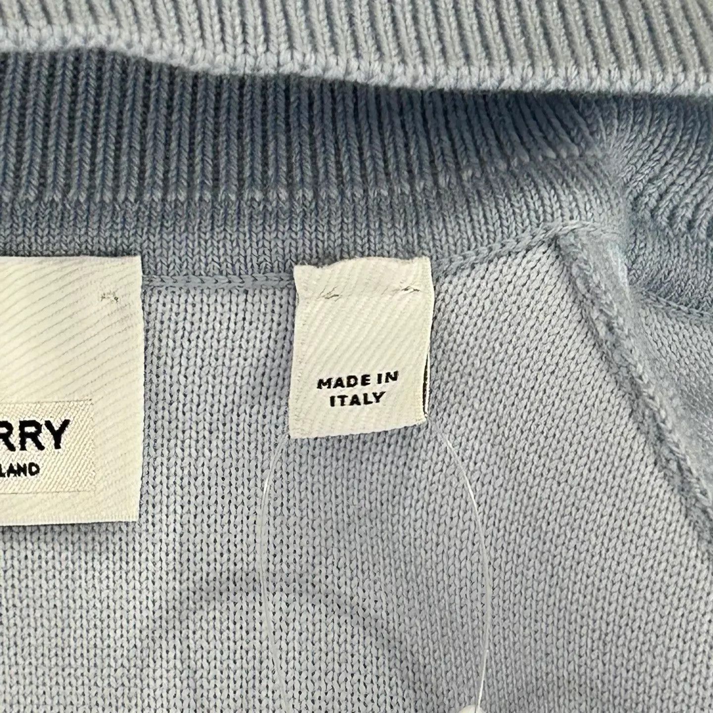 Burberry Burberry light blue knit wool emb logo zip jkt Size US XXS / EU 40 - 8 Thumbnail
