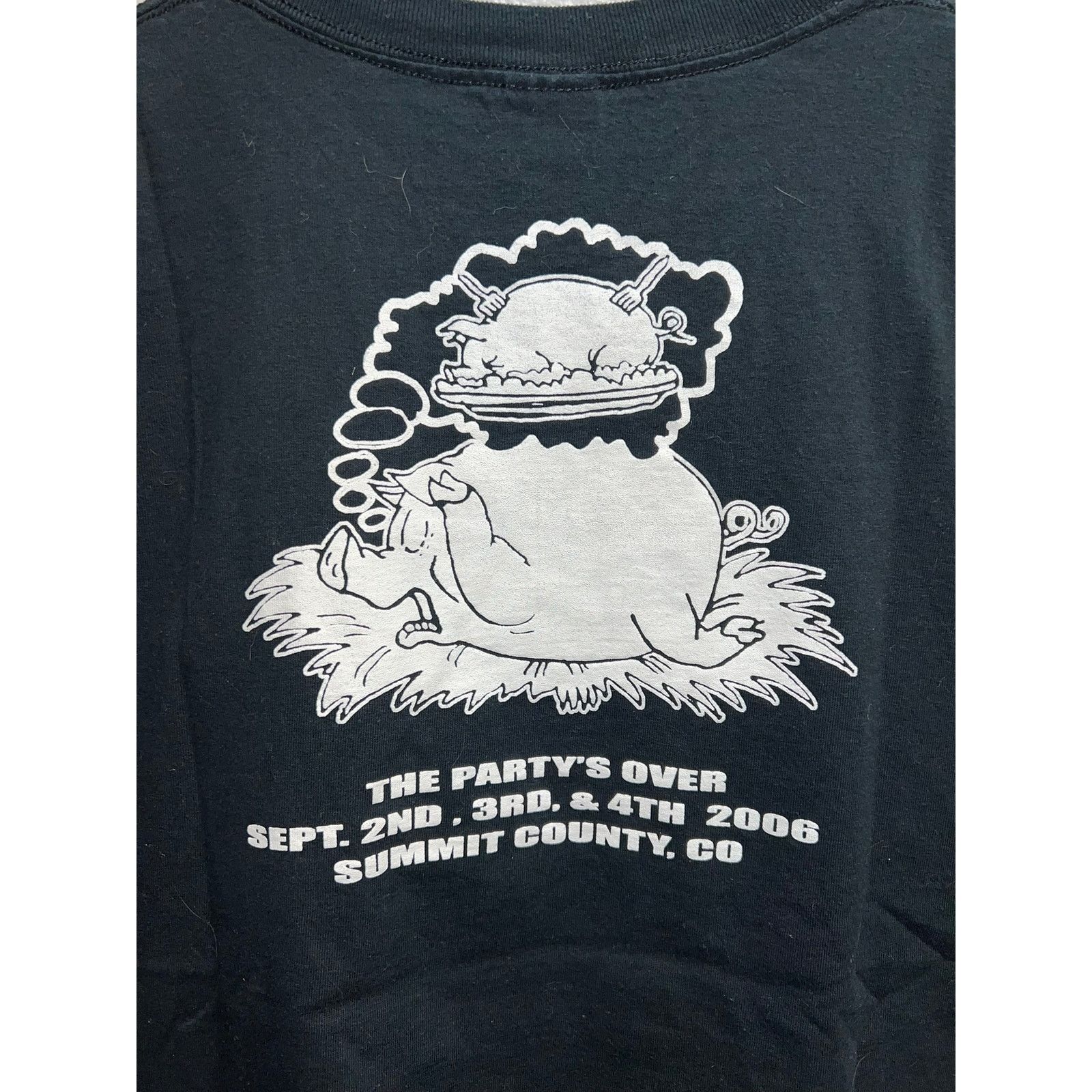 Gildan Vintage Pig Out Shirt Party Green Mountain Black Tee X-Large Size US XL / EU 56 / 4 - 6 Thumbnail