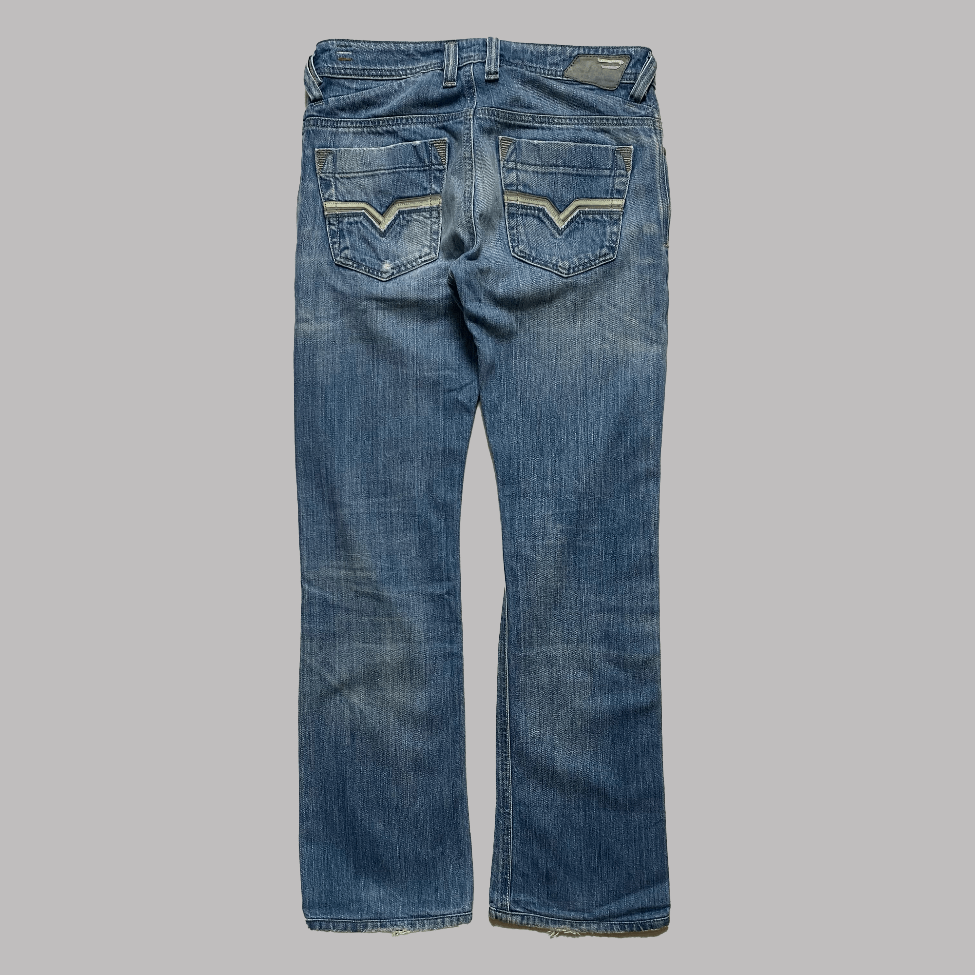 Diesel Diesel Back Stitching Faded Blue Denim Jeans Size 30" / US 8 / IT 44 - 2 Thumbnail