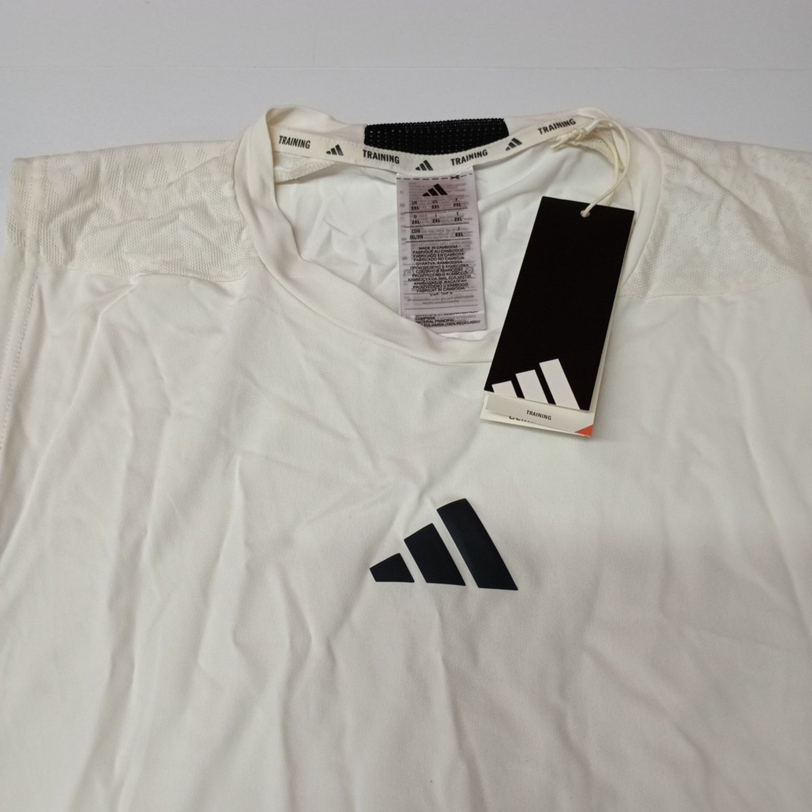 Adidas Adidas Mens Size 2XL D4T Training Tank Top Shirt Chalk White Size US XXL / EU 58 / 5 - 2 Thumbnail