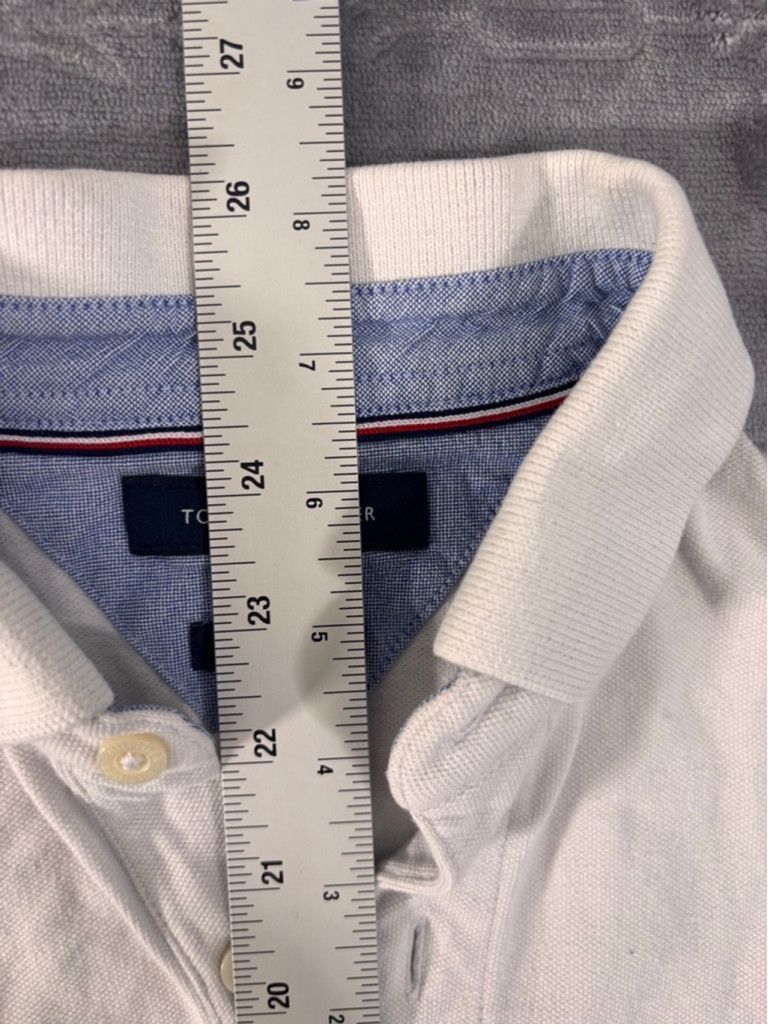 Tommy Hilfiger Women's Tommy Hilfiger Polo Shirt XS White Yellow Blue Size US L / EU 52-54 / 3 - 5 Thumbnail