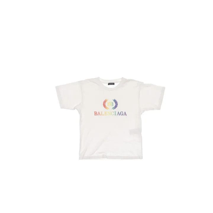 Balenciaga Balenciaga Rainbow Logo Short Sleeve T-Shirt Size US M / EU 48-50 / 2 - 1 Thumbnail