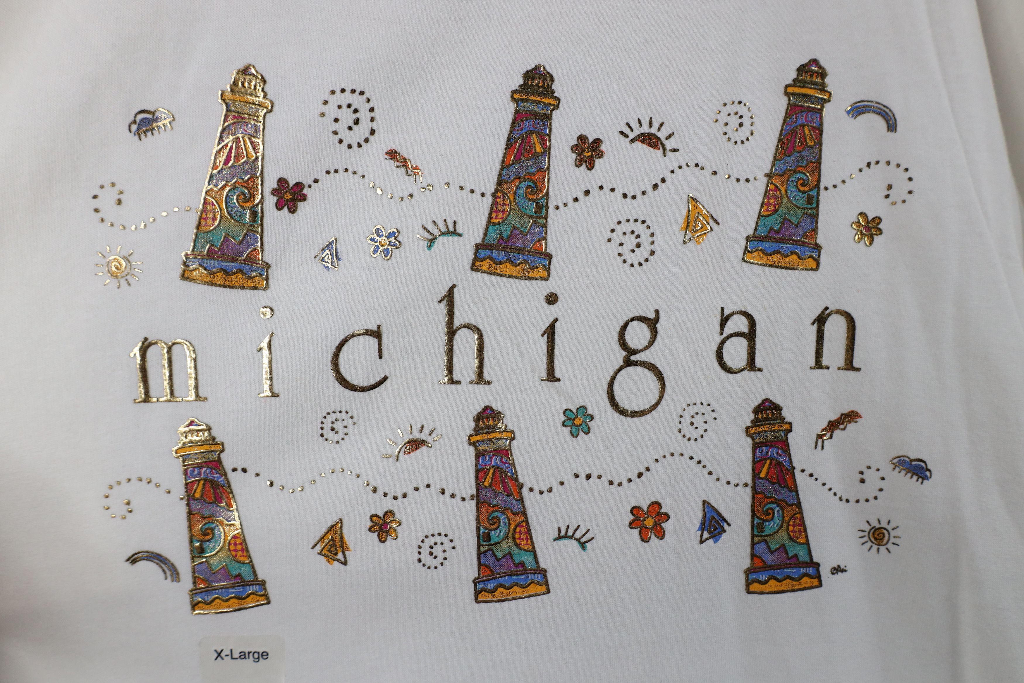 Vintage Deadstock Vintage 90s Streetwear Michigan Lighthouse T-Shirt Size XL / US 12-14 / IT 48-50 - 4 Thumbnail