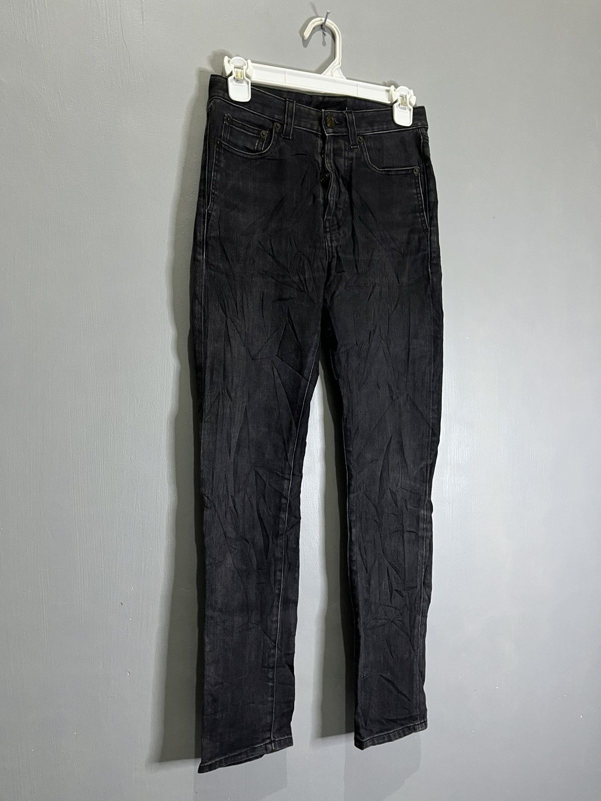 Saint Laurent Paris Black Raw Skinny Jeans Size 24" / US 00 / IT 34 - 2 Thumbnail