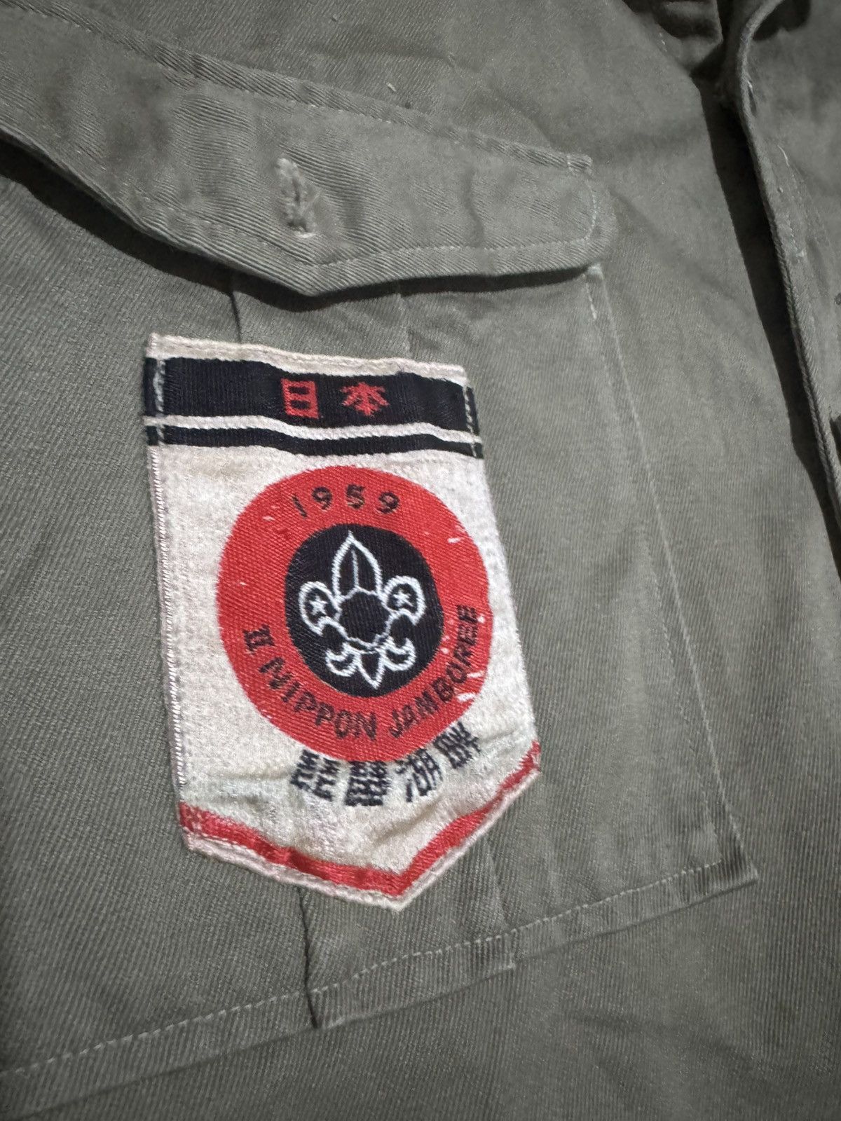 Other × Vintage True Vtg 🇯🇵! 1959 Boy Scout Uniform Japan L/S Shirt Size US L / EU 52-54 / 3 - 5 Thumbnail