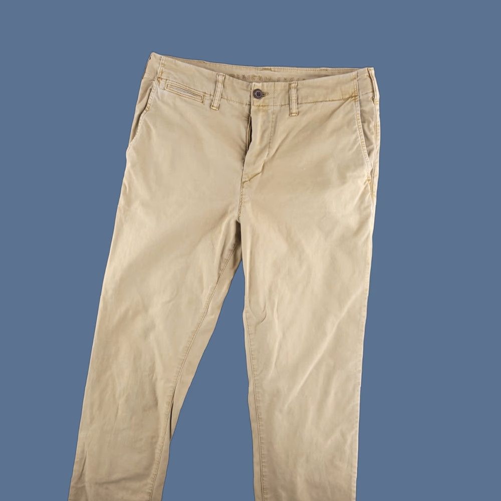 American Eagle Outfitters American Eagle Pants Mens 32x32 Brown Slim Straight Chino Cotton Size US 32 / EU 48 - 1 Thumbnail