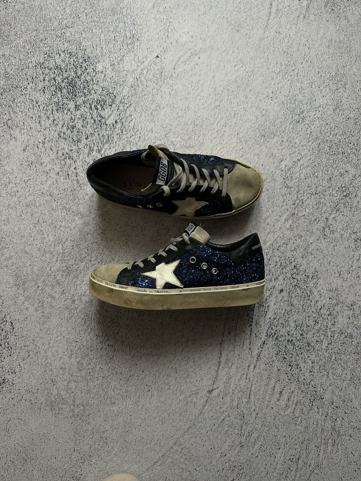 Golden Goose Golden Goose Glitter Colorblock Pattern Sneakers Size US 8 / IT 38 - 1 Thumbnail