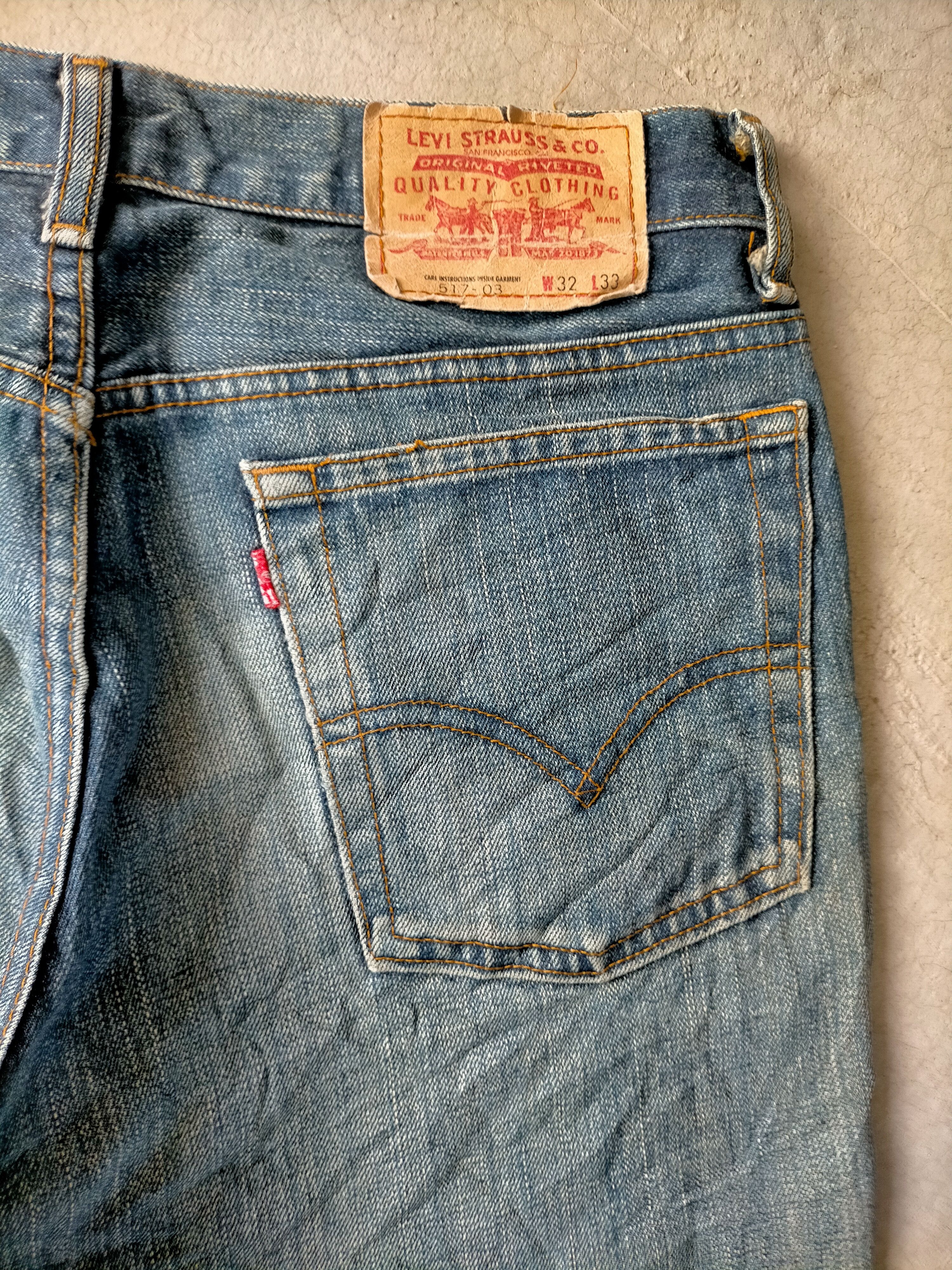 Levi's Japanese 🇯🇵 Flare Jeans Levis 517 Boot cut Denim Size US 32 / EU 48 - 13 Thumbnail