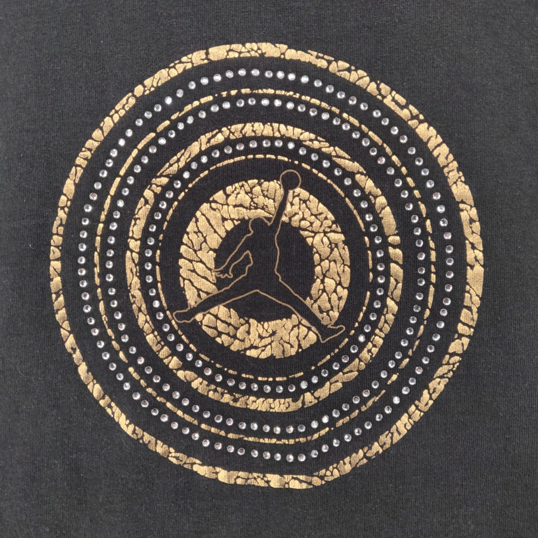 Jordan Brand Air Jordan T-shirt Men 2XL Black Short Sleeve Rhinestone Logo NBA Basketball Size US XXL / EU 58 / 5 - 5 Thumbnail