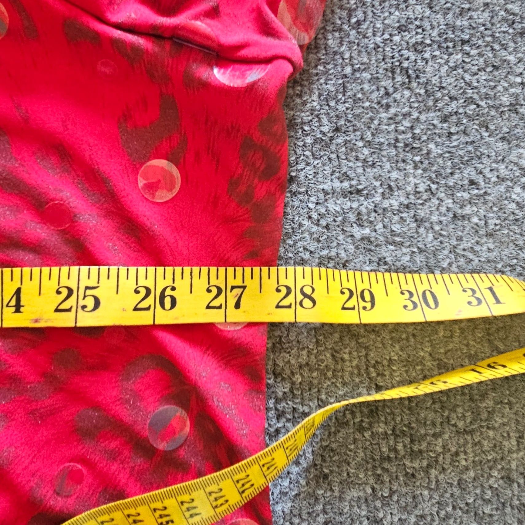 Vintage Susan Graver Blouse Womens Size 3X Red 3/4 Sleeve Leopard Casual Career Shirt Size XXL / US 16-18 / IT 52-54 - 5 Thumbnail