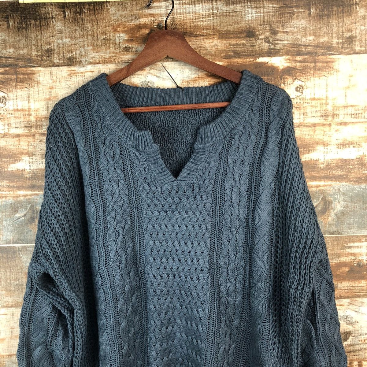 Homespun Knitwear × Japanese Brand DL Japan Vintage sweatshirt Green cable Knitwear #C500 Size US L / EU 52-54 / 3 - 5 Thumbnail