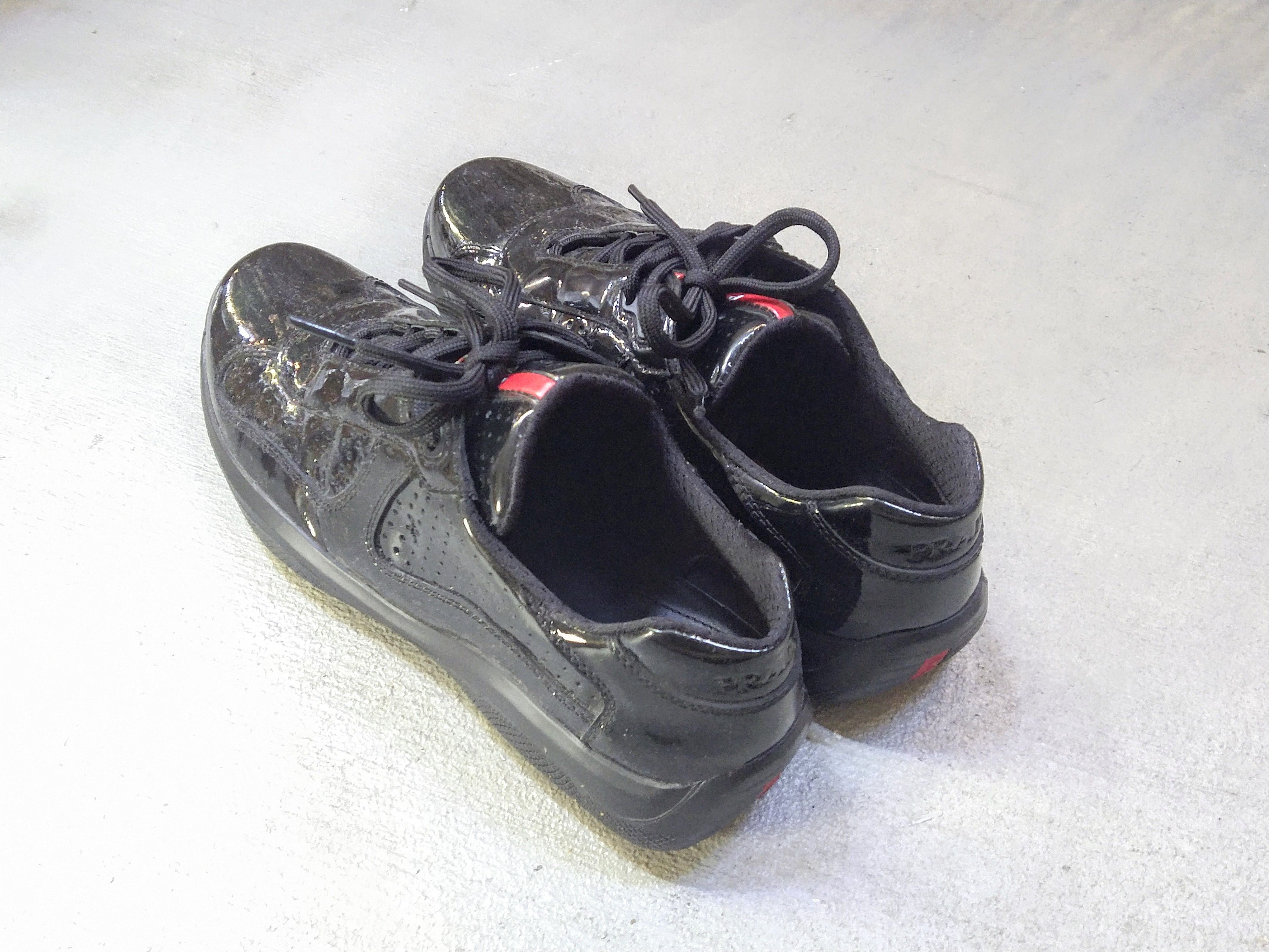 Prada Prada America's Cup Black Patent Leather Size 7.5 Red Low Size US 7.5 / EU 40-41 - 12 Thumbnail