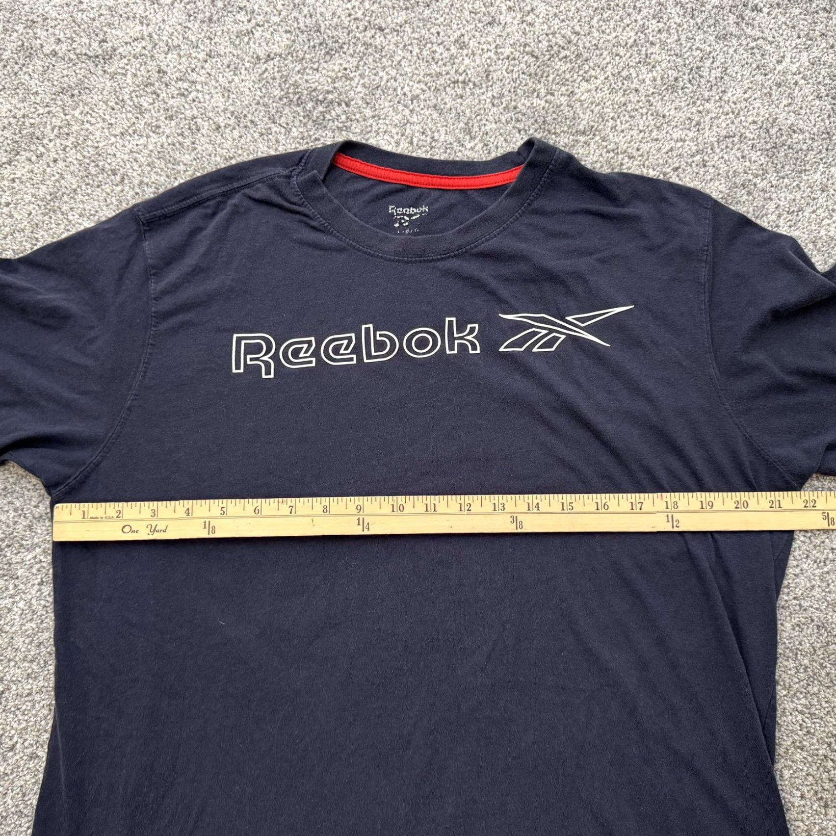 Reebok Reebok Shirt Mens Large Black Blue Spell Out Logo Athletic Training 60/40 Blend Size US L / EU 52-54 / 3 - 2 Thumbnail