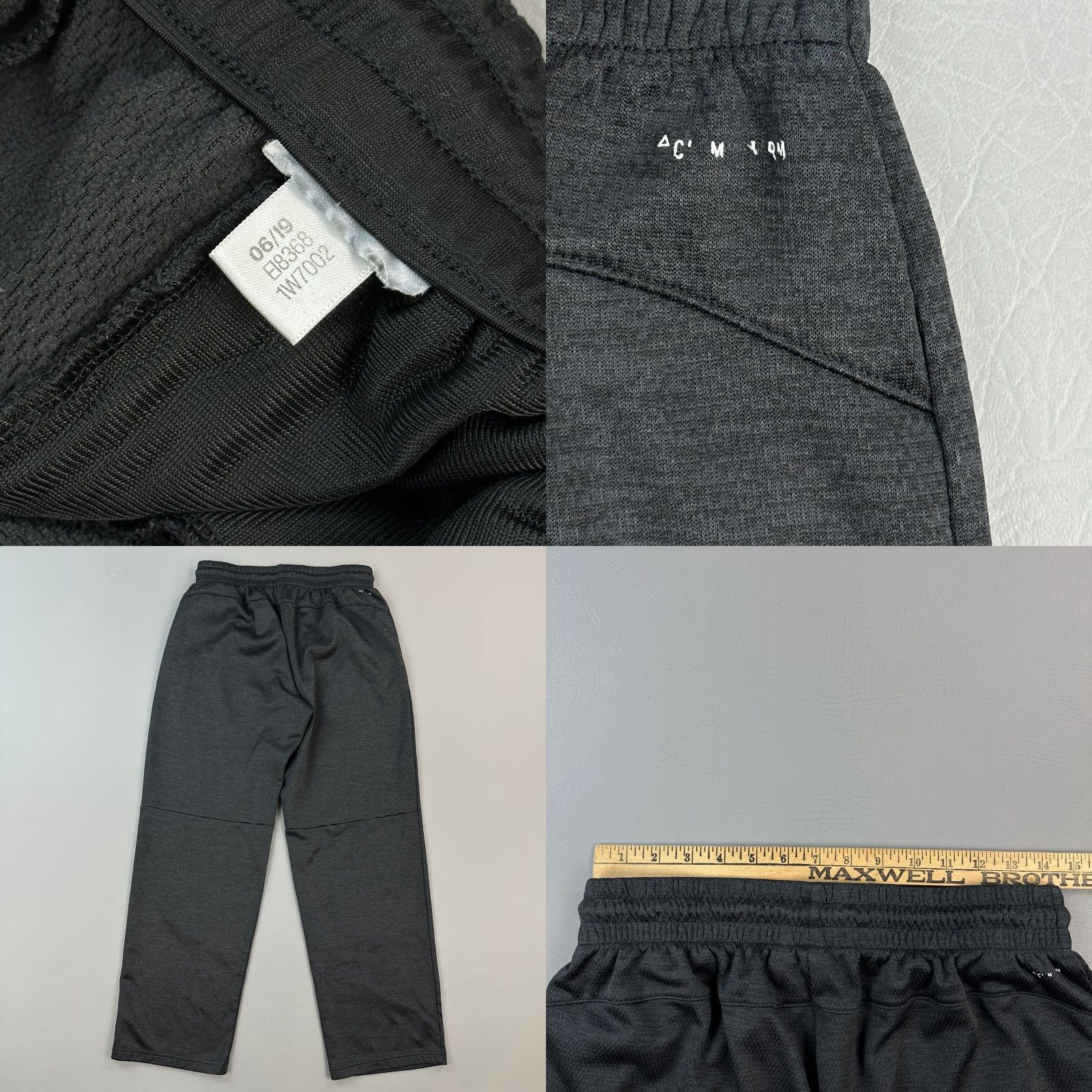 Adidas Adidas Pants Mens Large Dark Gray Climawarm Fleece Open Hem Warmup Sweatpants Size US 33 - 8 Thumbnail