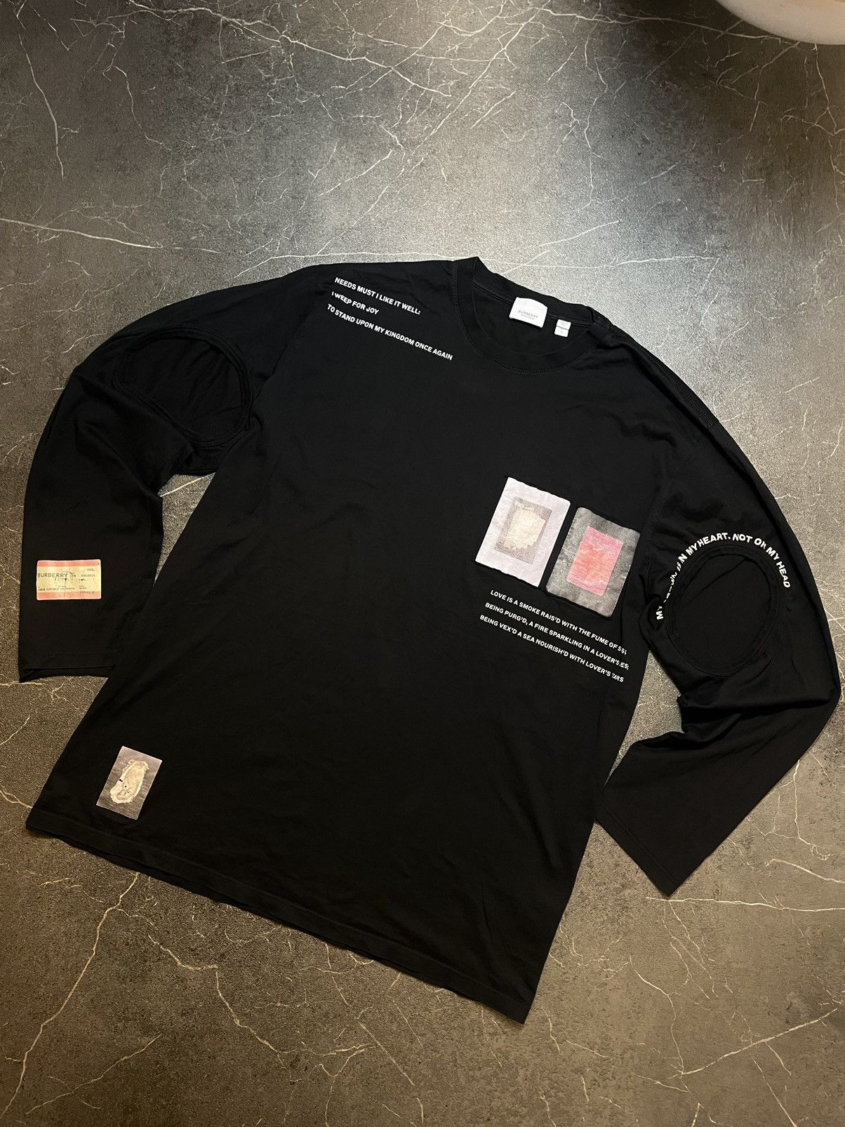 Burberry × Designer Burberry Cut-out detail print t-shirt Made in Italy Size US L / EU 52-54 / 3 - 1 Thumbnail
