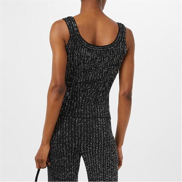 Missoni o1g2r1mq1124 Tank Top in Black & Silver Size XS / US 0-2 / IT 36-38 - 5 Thumbnail