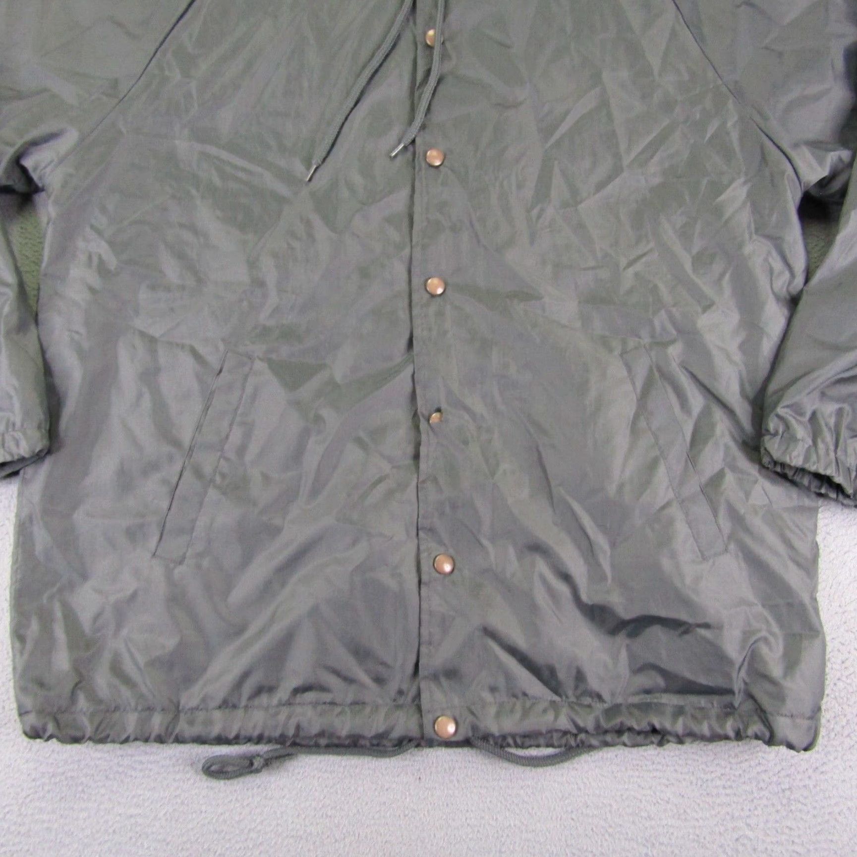 Emerica Emerica Jacket Mens Large Gray Snap Up Windbreaker Skateboarding Skater Coat Size US L / EU 52-54 / 3 - 3 Thumbnail