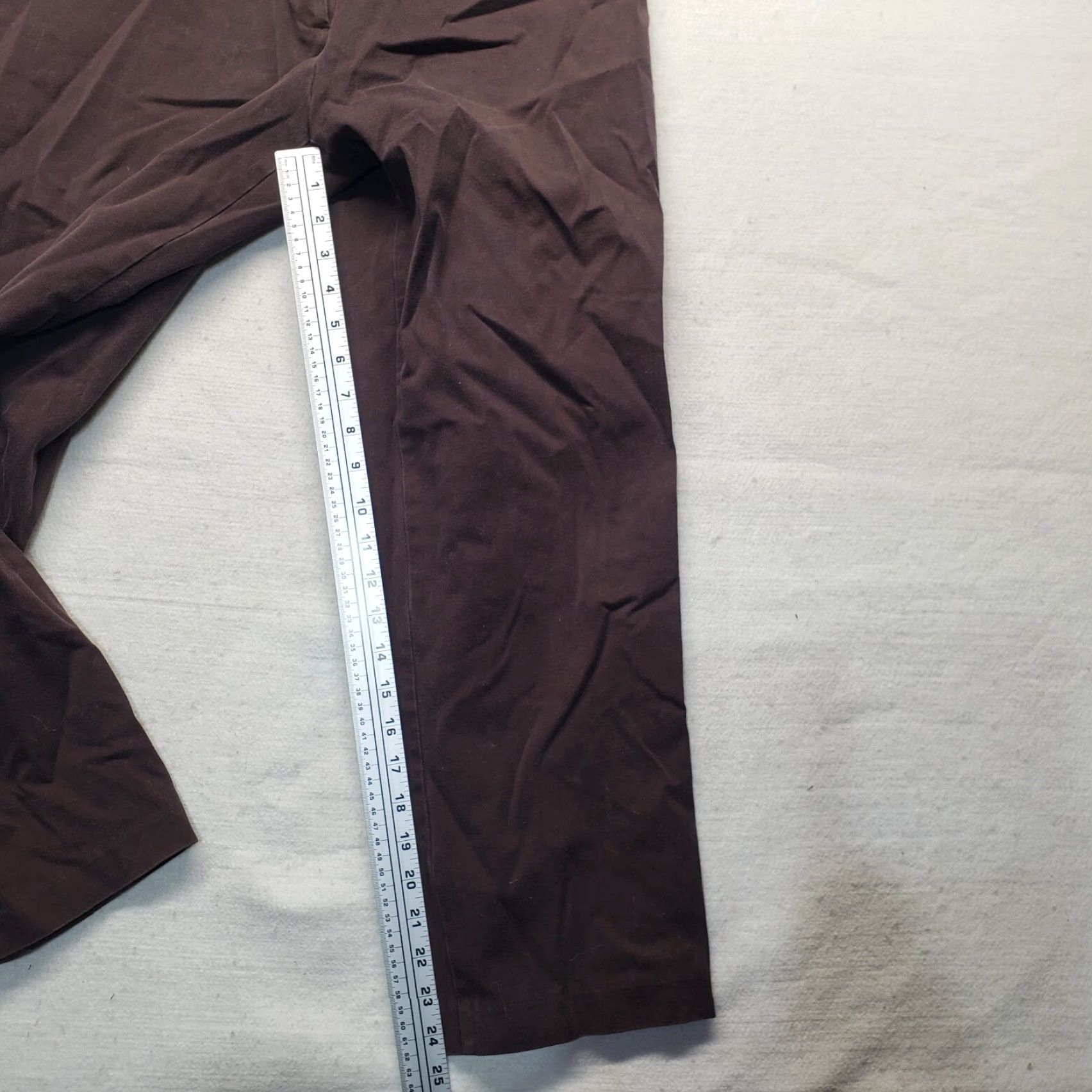 Vintage Kim Rogers Pants Brown Adult Women 12P Petite Elastic Waist Straight Leg Casual Pants Women 12P Brown Size 34" / US 12 / IT 48 - 5 Thumbnail