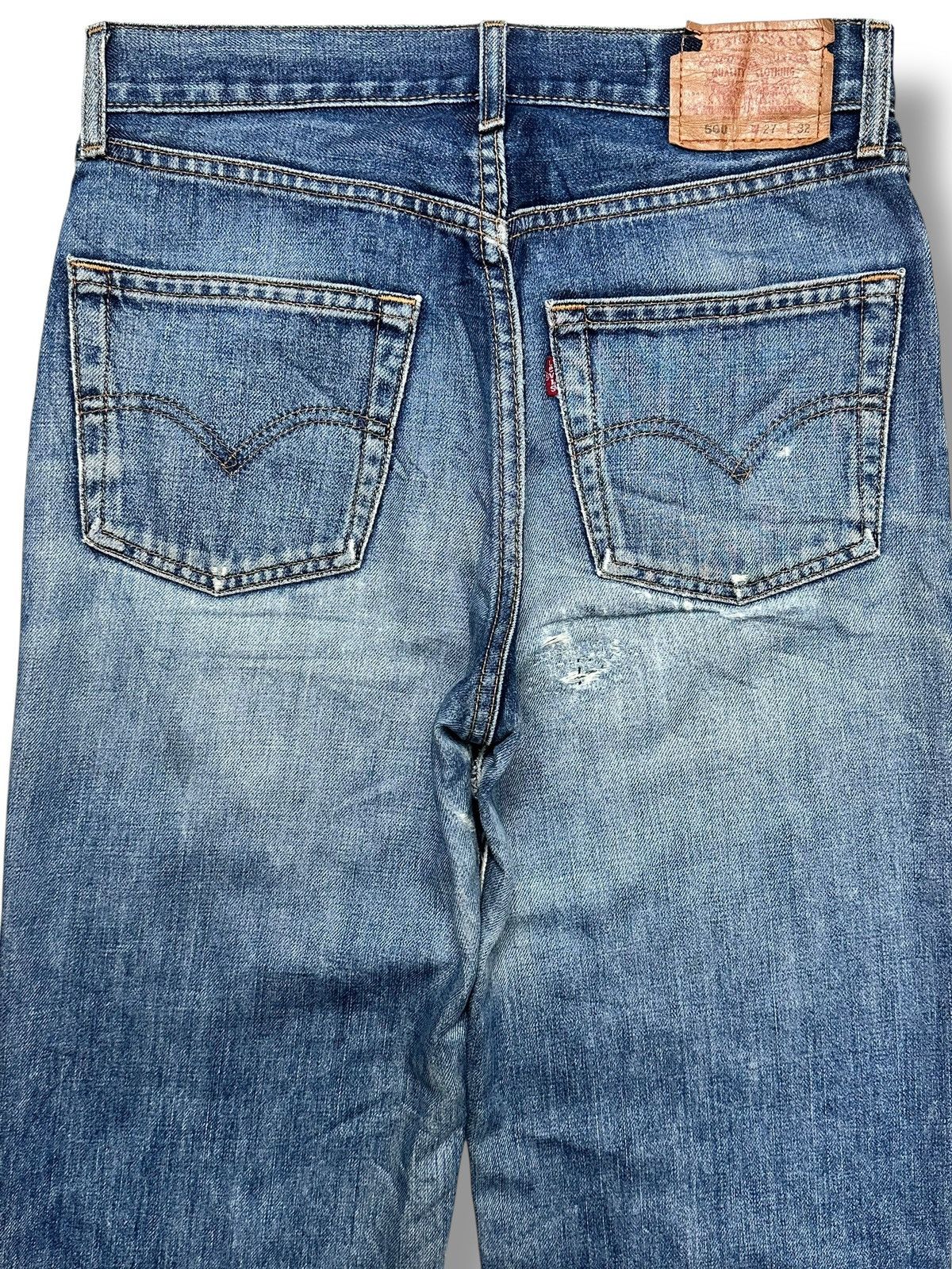 Levi's Levi's 560 Relaxed Fit Vintage Distressed Denim Faded Wash Size US 30 / EU 46 - 4 Thumbnail