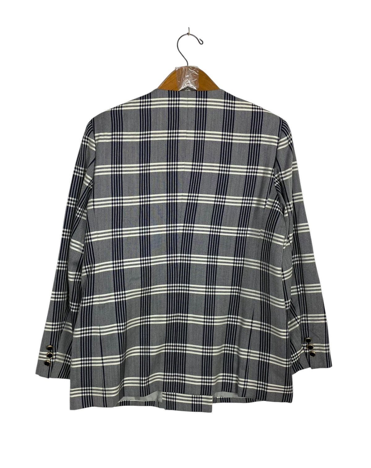 Burberry Rare‼️ Vintage Burberrys’ Double Breasted Tartan Silk Blazer Size M / US 6-8 / IT 42-44 - 5 Thumbnail