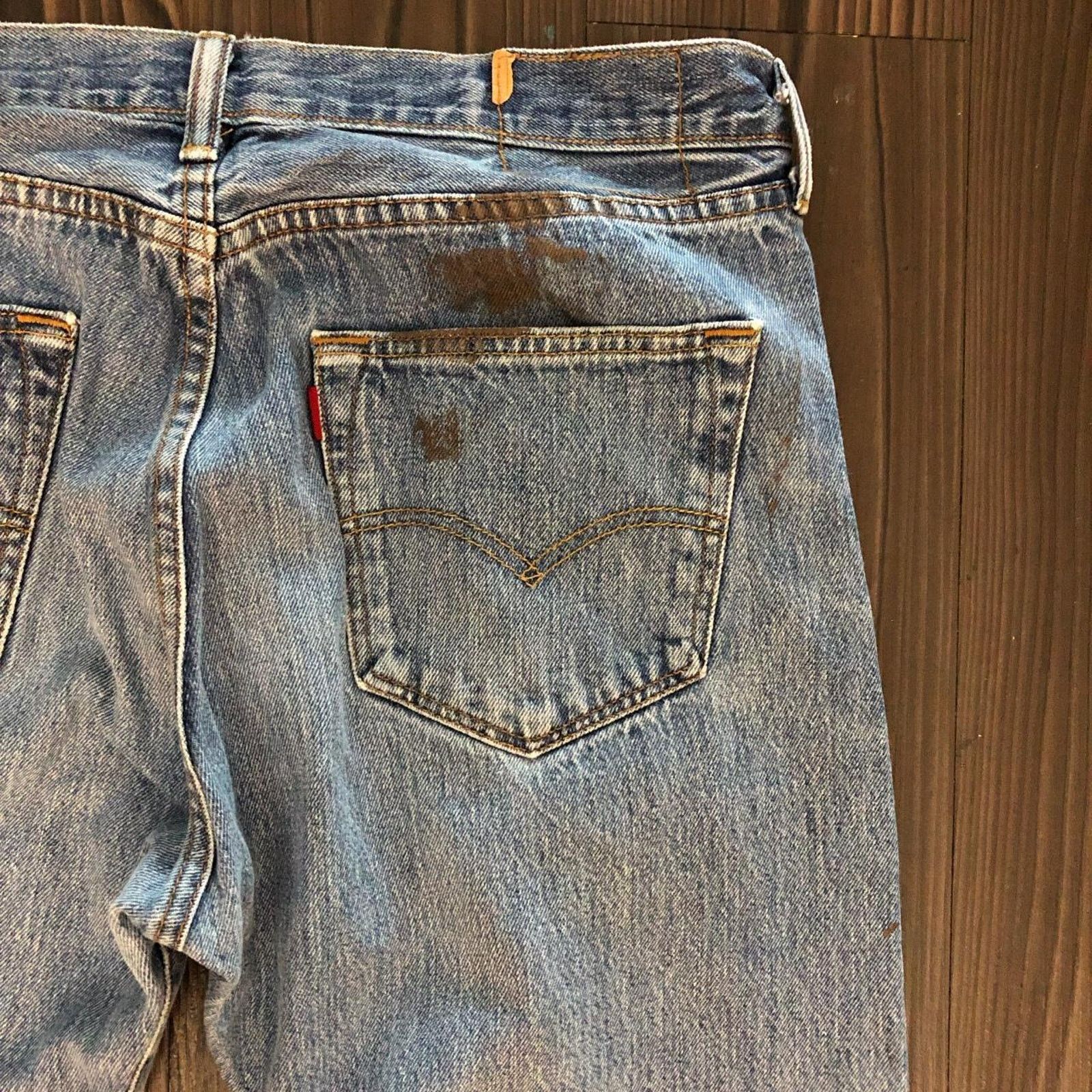 Other Men’s Distressed Painted Riders Denim Jeans Size: 34x32 Size US 34 / EU 50 - 5 Thumbnail