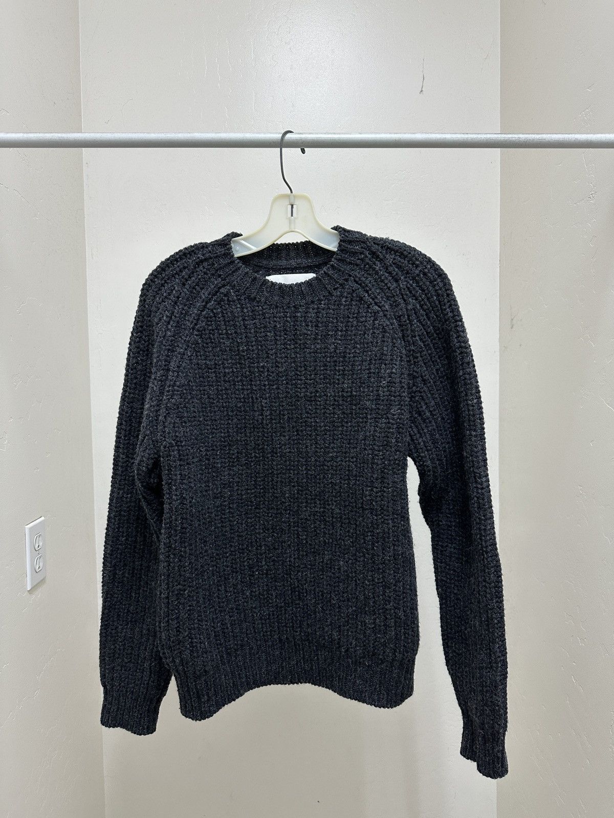 image of Our Legacy Aw15 Heavy Wool Dark Gray Sweater, Men's (Size Small)