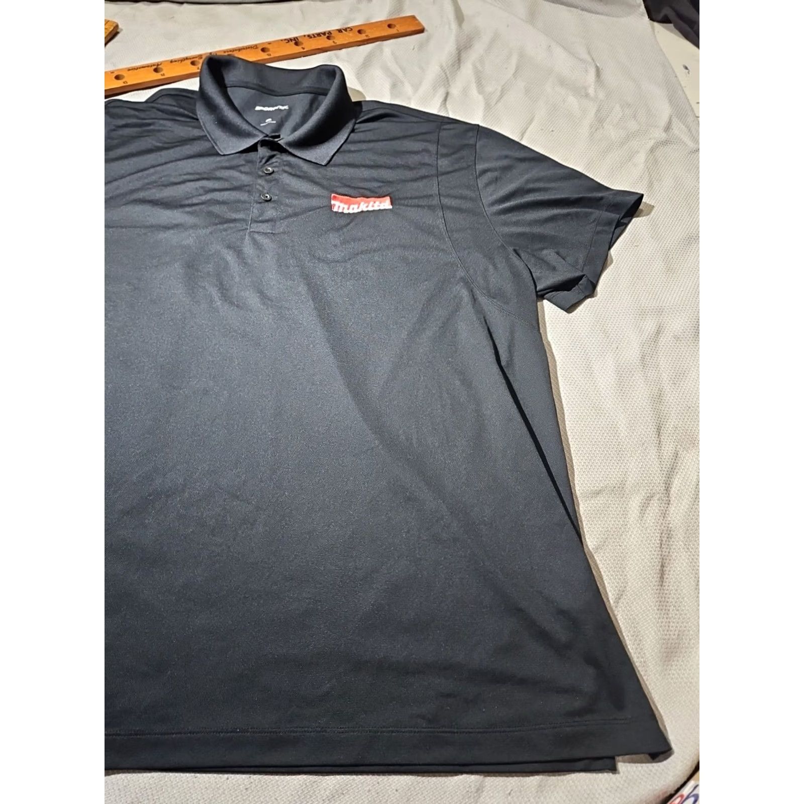 Vintage Makita Tools Shirt Mens 4XL XXXXL Polo Button Embroidered Sport Tek Logo Gray 100% Polyester Big & Tall Logo Polo Shirt Mens XXL? (No) Size US XXL / EU 58 / 5 - 5 Thumbnail