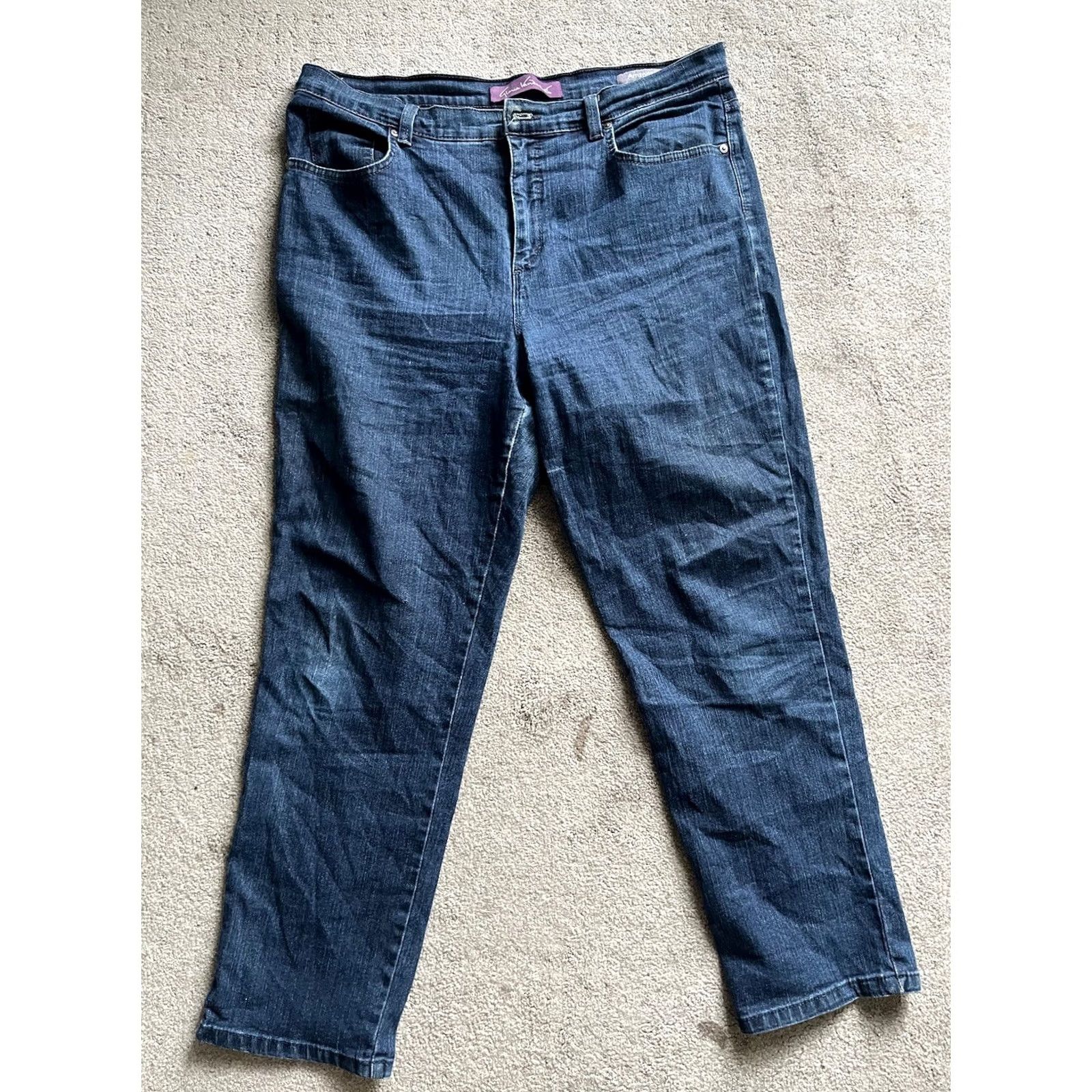 Gloria Vanderbilt Gloria Vanderbilt Amanda Jeans Straight Women 16 Blue Denim 28 In Inseam Medium Wash Regular Rise Size 38" / US 16 / IT 52 - 2 Thumbnail