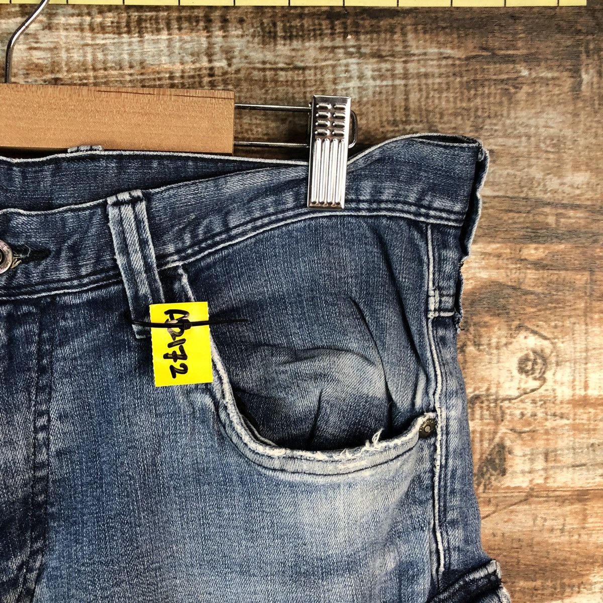Japanese Brand Burtle Blue Distressed vintage Denim Pants #A2172 Size US 34 / EU 50 - 8 Thumbnail