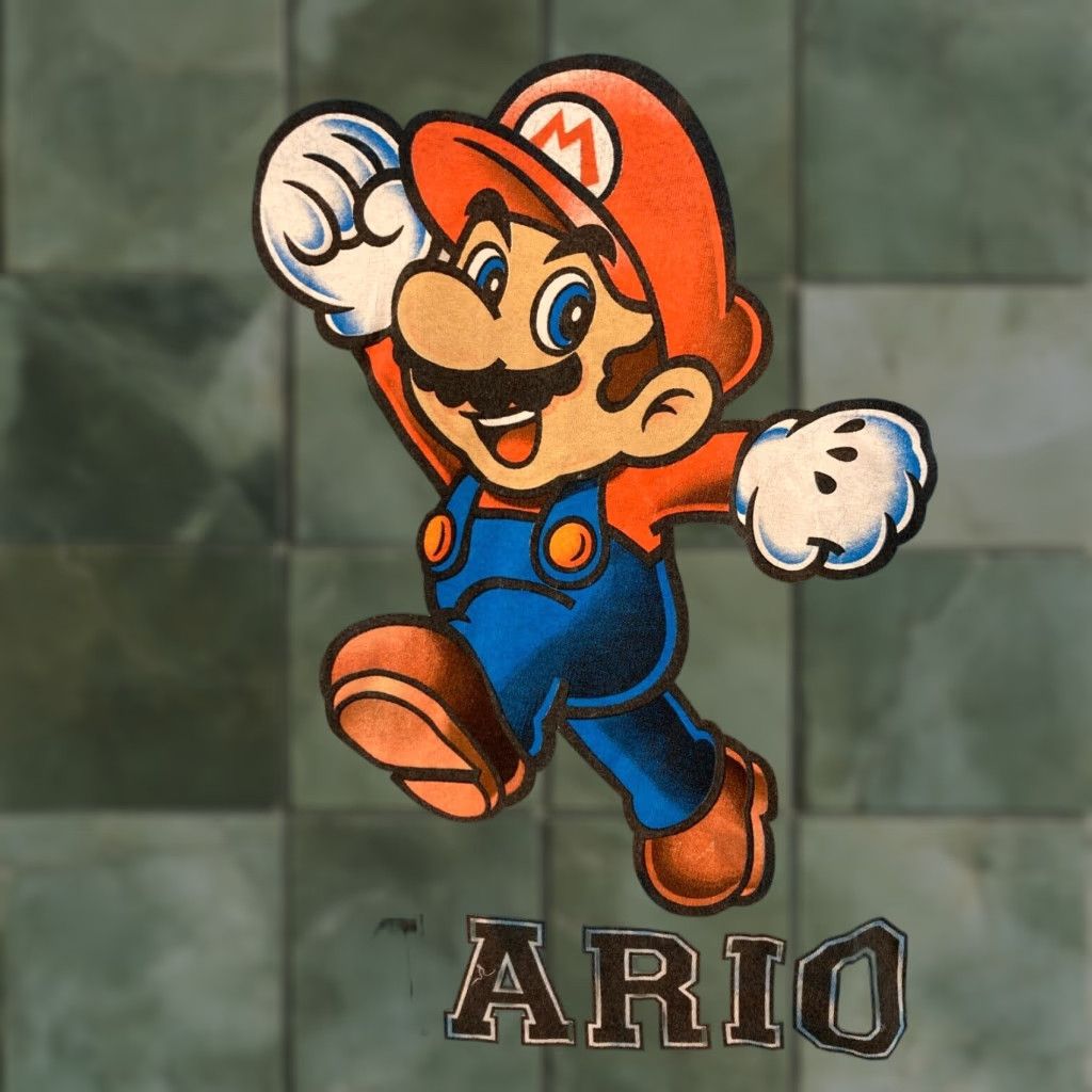 Nintendo Nike Super Mario T-Shirt Mens Small Blue TieDye Graphic Print 90s Retro Nintendo Mario Shirt Size US S / EU 44-46 / 1 - 1 Thumbnail