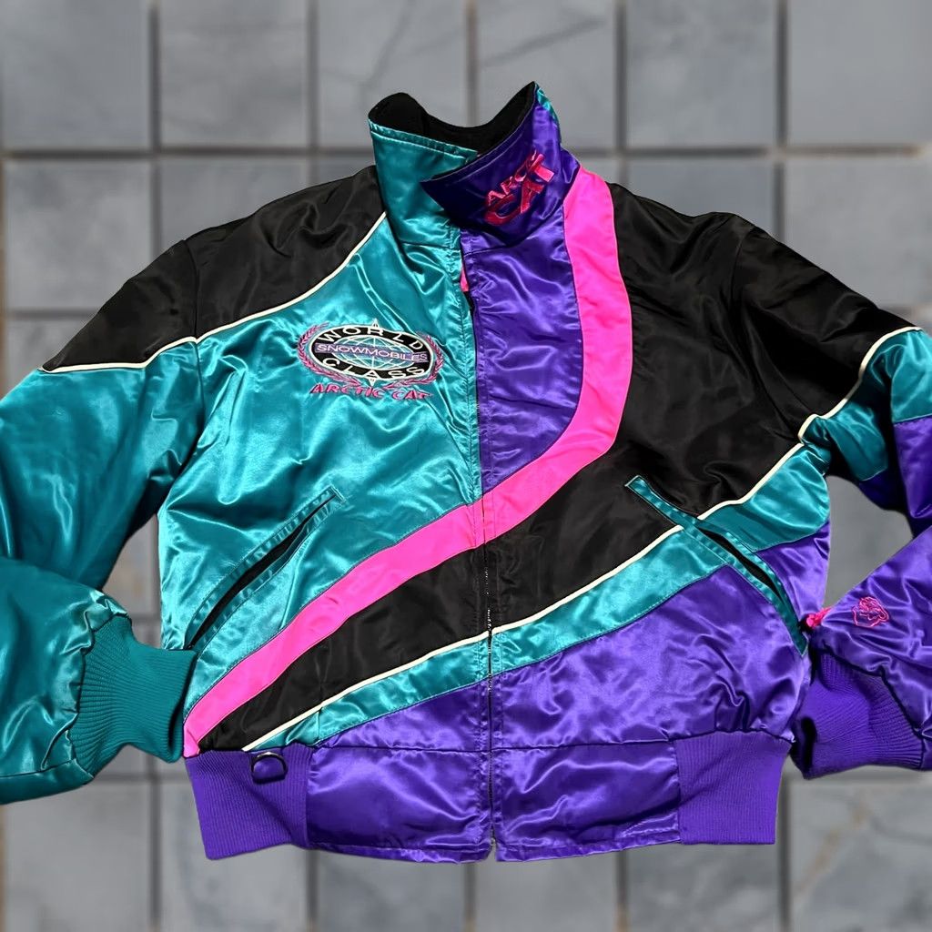 Vintage VINTAGE Arctic Cat Coat Womens Small USA Snowmobile Parka Nylon Purple Jacket Size S / US 4 / IT 40 - 1 Thumbnail