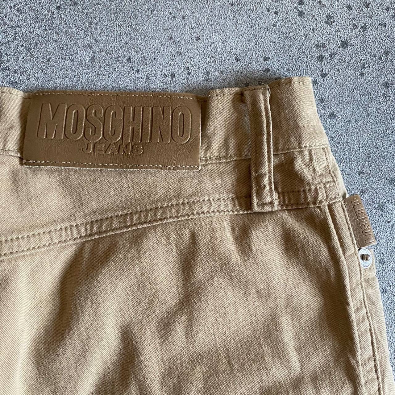 Moschino × Vintage Moschino Vintage Flared Beige Pants Jeans 90s Size 27" / US 4 / IT 40 - 4 Thumbnail