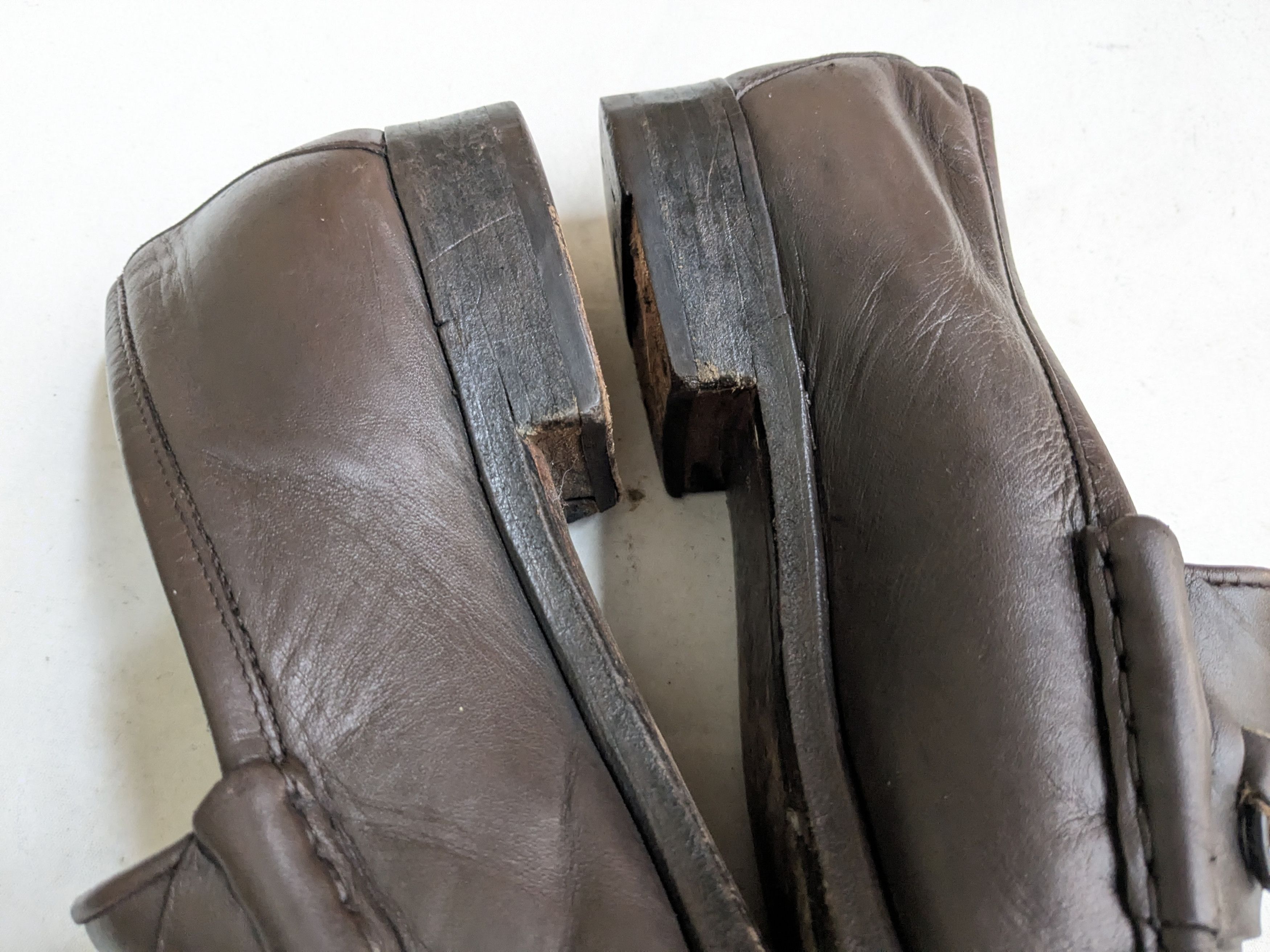 Gucci Gucci Horsebit Driving Loafers Brown Leather 11.5 Buckle Size US 11.5 / EU 44-45 - 13 Thumbnail