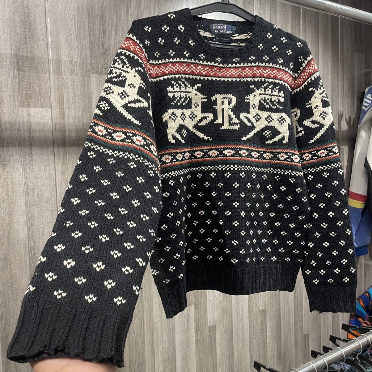 Ralph Lauren Vintage Polo Ralph Lauren Reindeer Fair Isle Sweater Size US XL / EU 56 / 4 - 4 Thumbnail