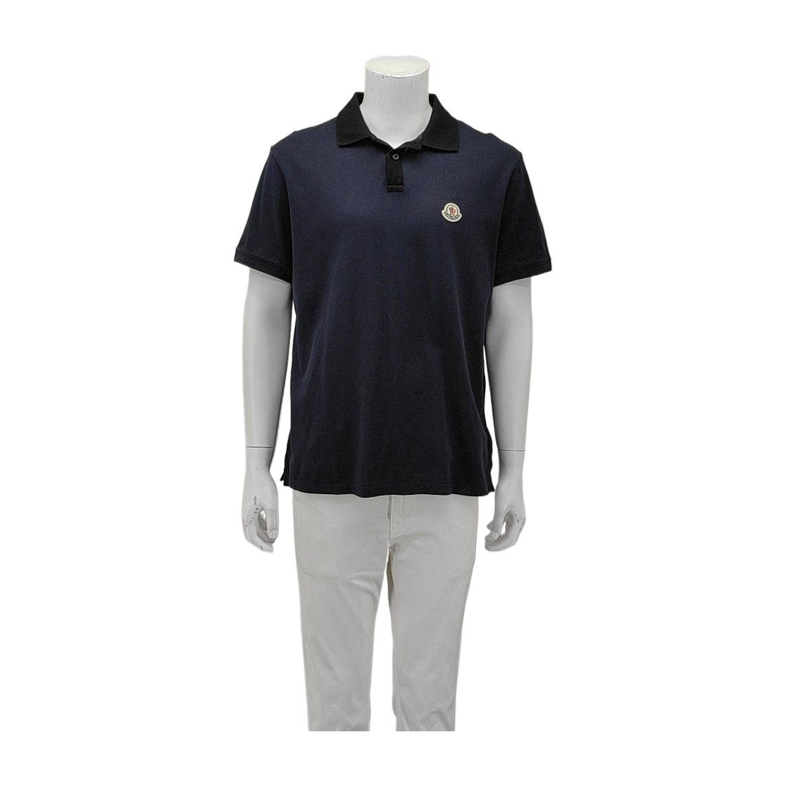 Moncler Moncler Contrast Collar Logo Polo Navy XL Size US M / EU 48-50 / 2 - 1 Thumbnail