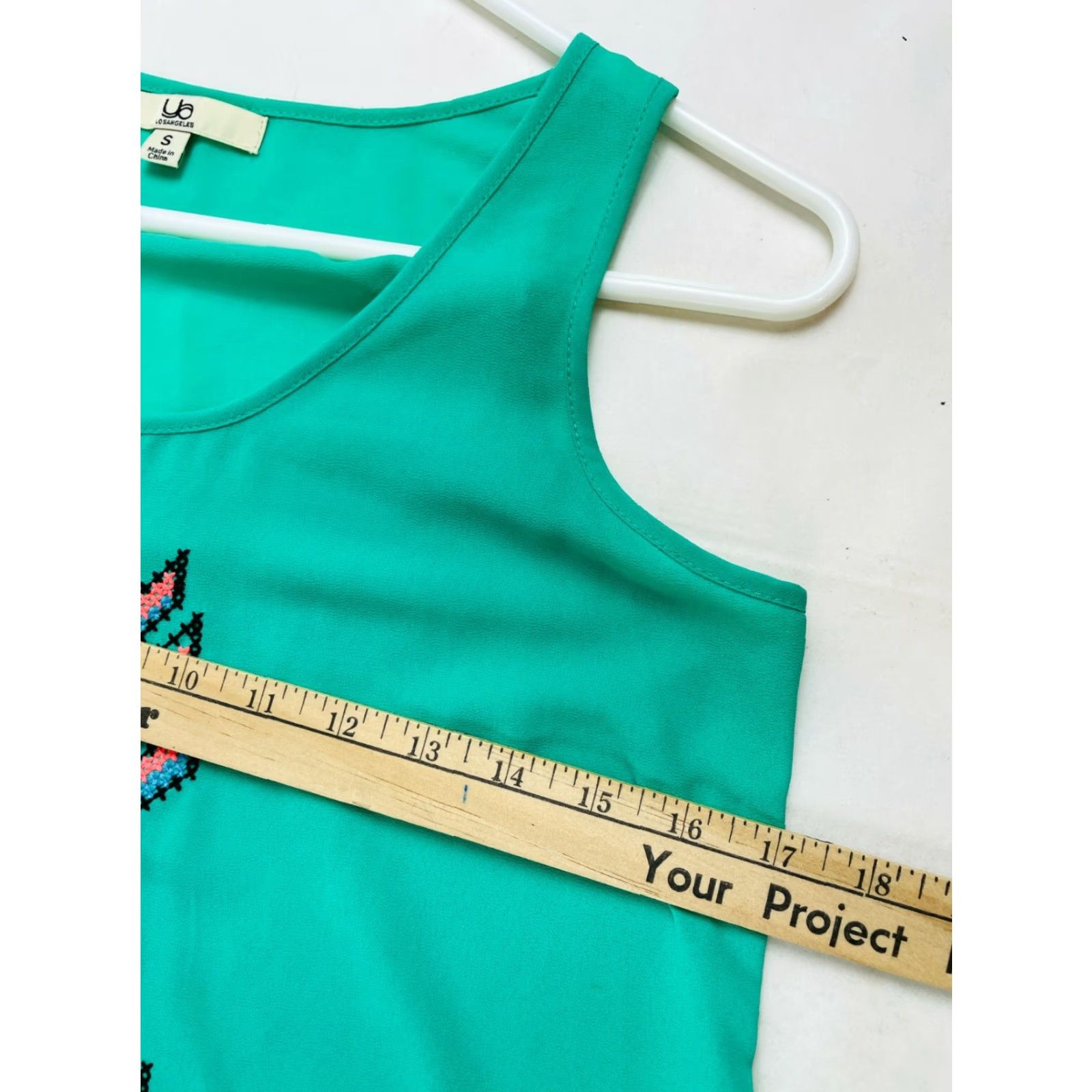 MISA Los Angeles Ya Los Angeles Tank Top Women's S Green Embroidered Aztec Sleeveless Size S / US 4 / IT 40 - 3 Thumbnail