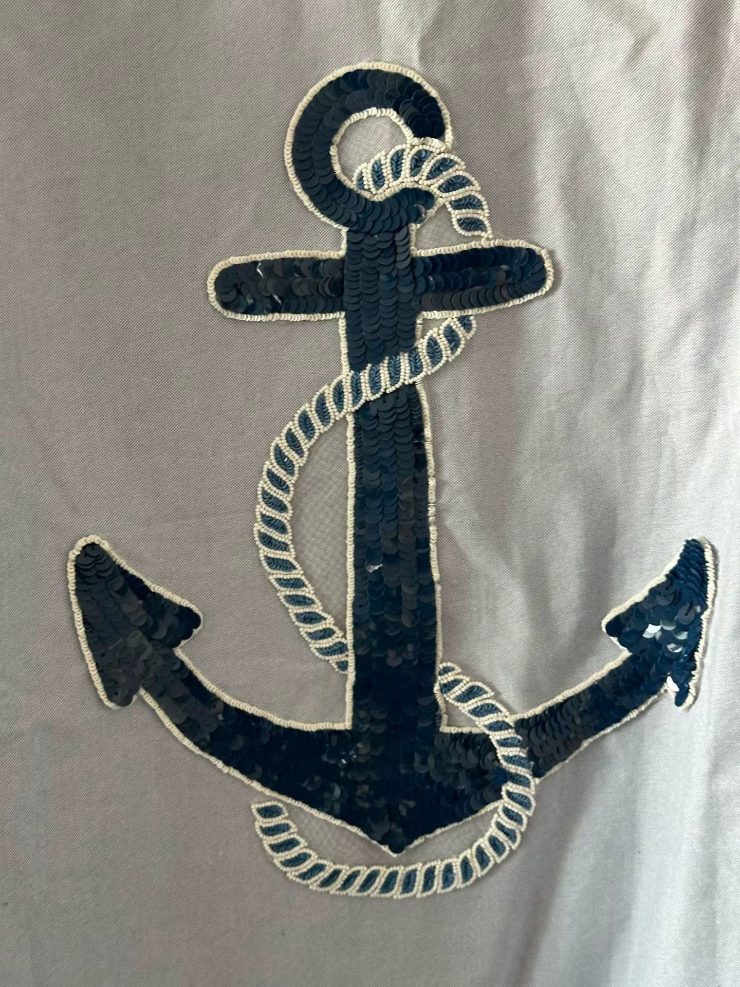 Thom Browne Thom Browne Sequin Anchor Shirt Men's 44 Size US S / EU 44-46 / 1 - 3 Thumbnail