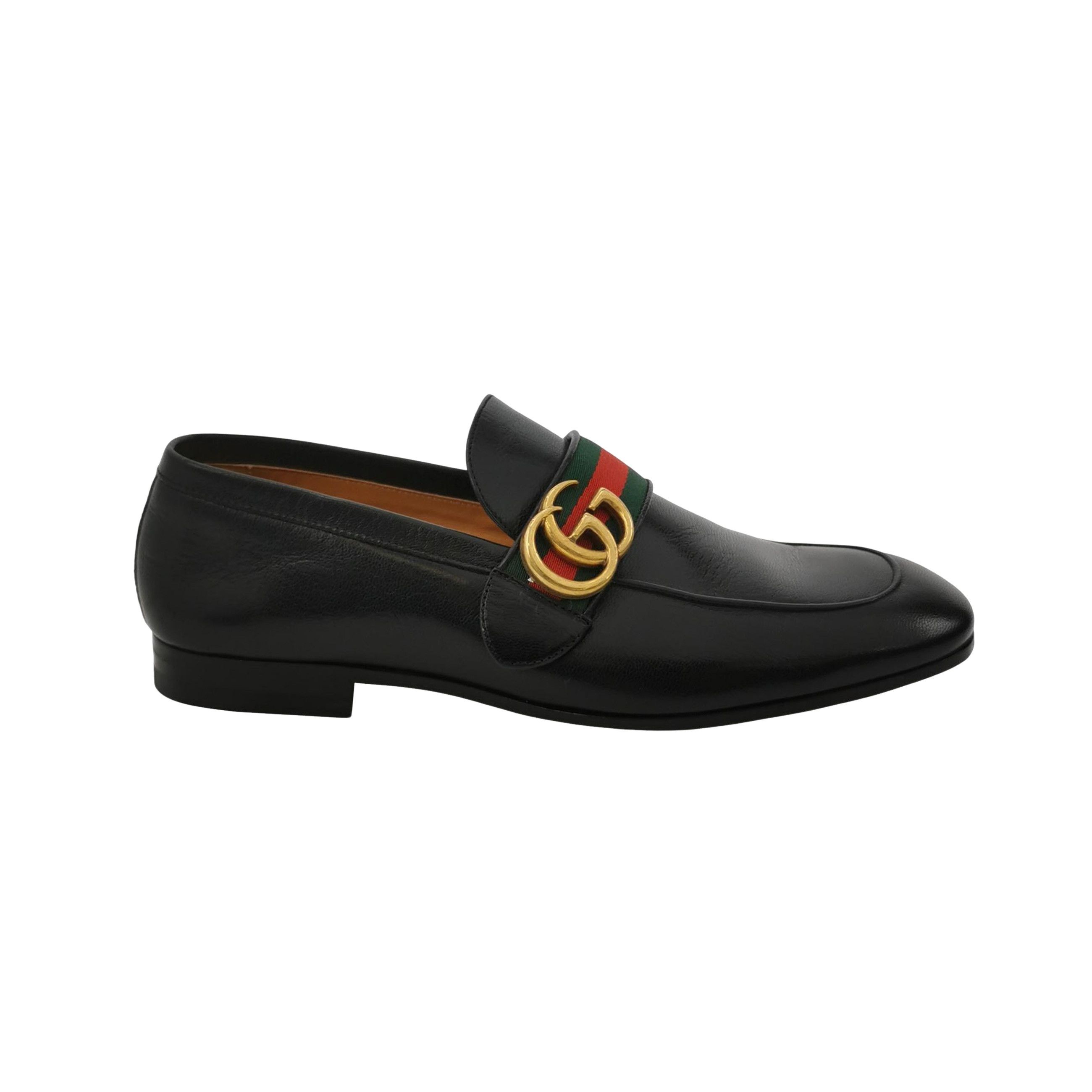 Gucci Gucci Web Stripe GG Leather Loafers 40 Size US 7 / EU 40 - 1 Thumbnail