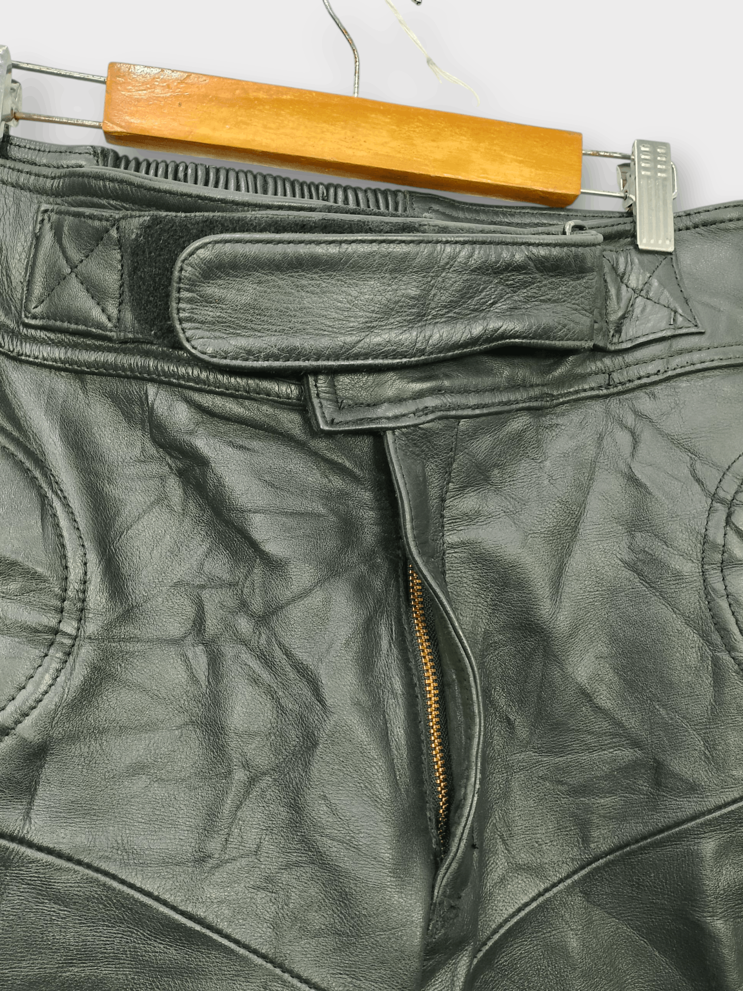 Japanese Brand Vintage 90s NANKAI Leather Motorcycle Pants Size US 30 / EU 46 - 6 Thumbnail