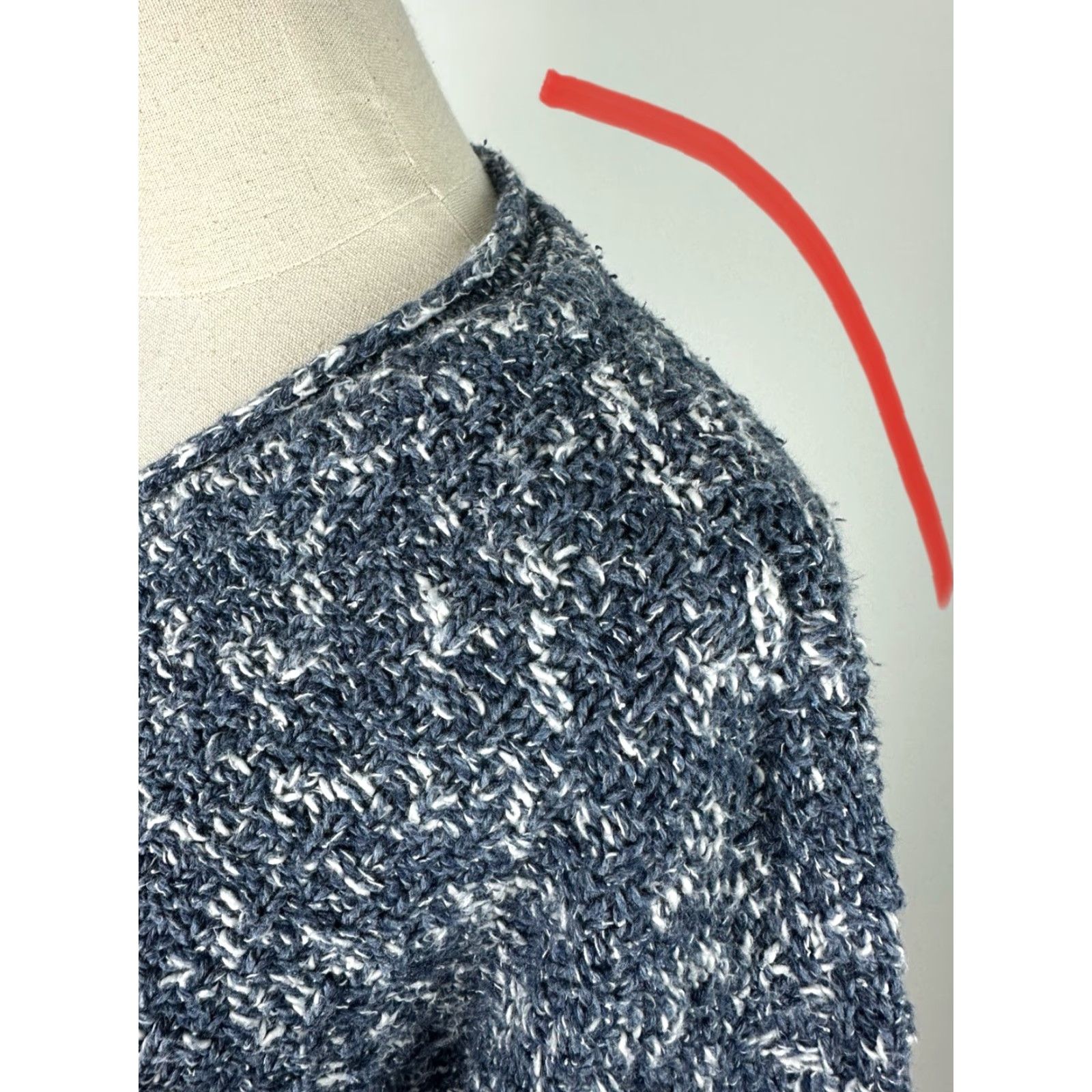 Vintage VINTAGE ALPS Sweater WOMENS L Pullover Knit 90s Chunky Cotton Blend Blue HOLE Decade/Theme: 90s Bohemian Grunge Ski Casual Womens Size L / US 10 / IT 46 - 7 Thumbnail
