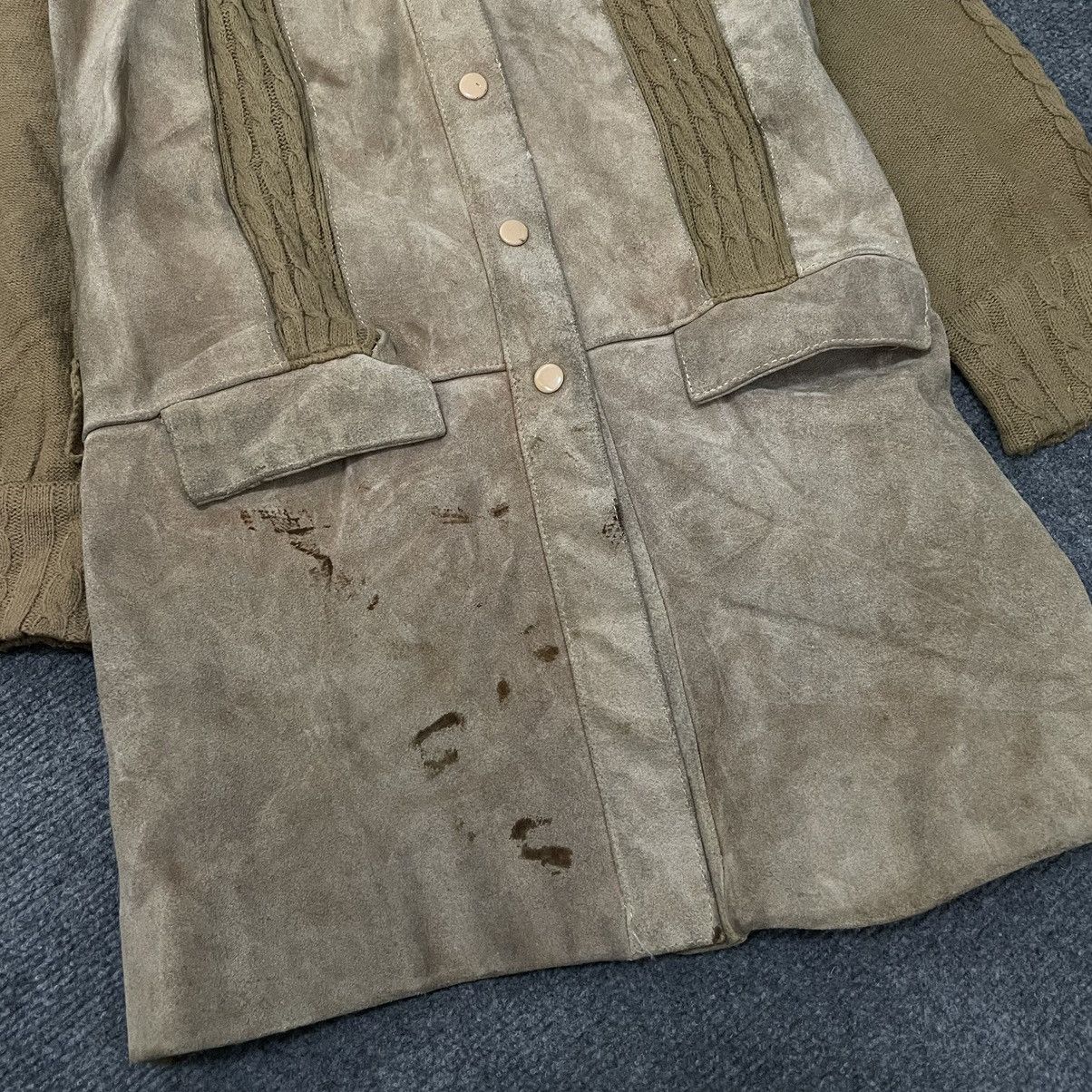 Genuine Leather × Vintage David Brett Suede Leather Long Jacket Size XS / US 0-2 / IT 36-38 - 2 Thumbnail