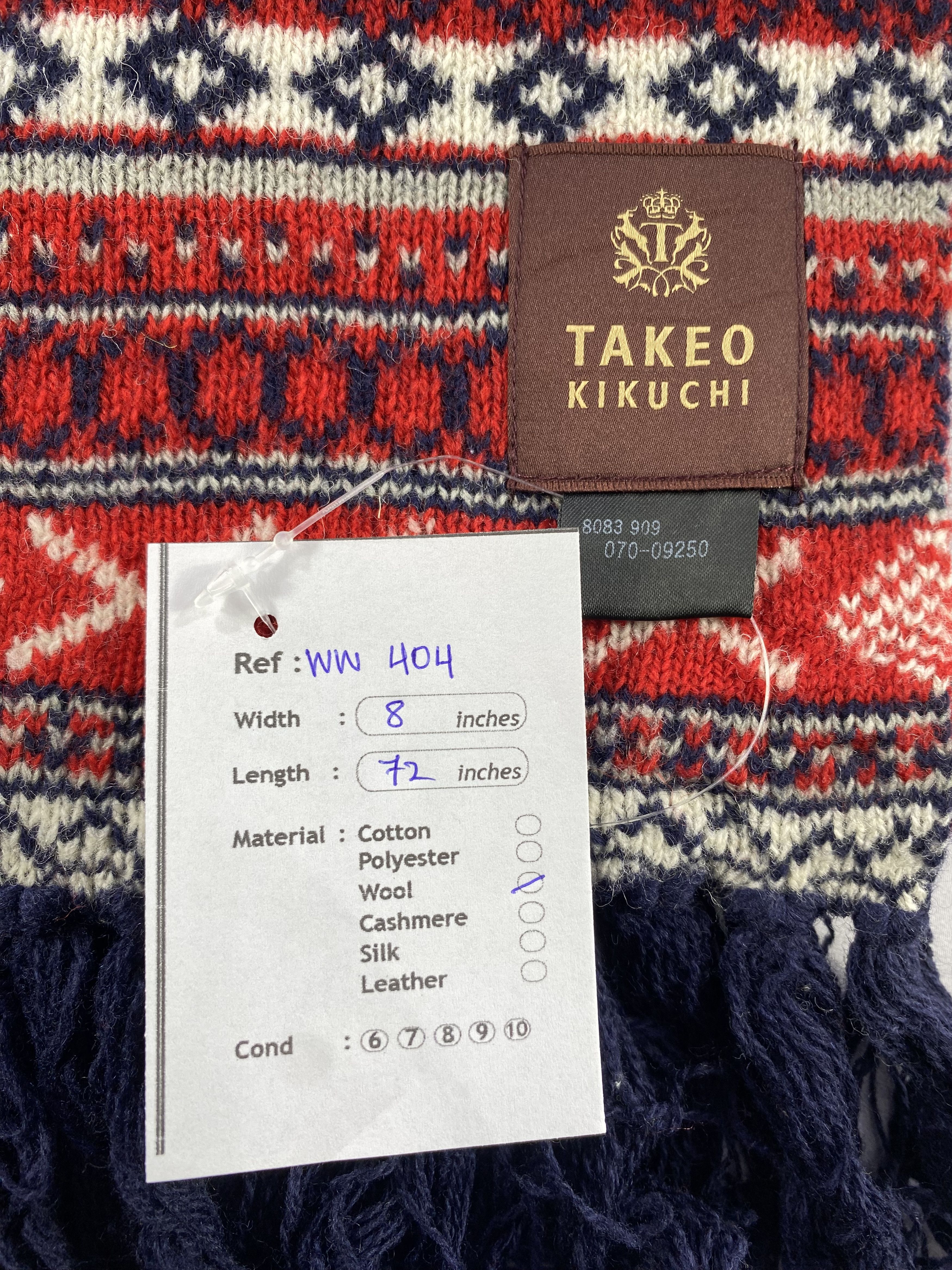 Takeo Kikuchi Takeo Kikuchi Scarf / Muffler / Neckwear - WW404 Size ONE SIZE - 5 Thumbnail