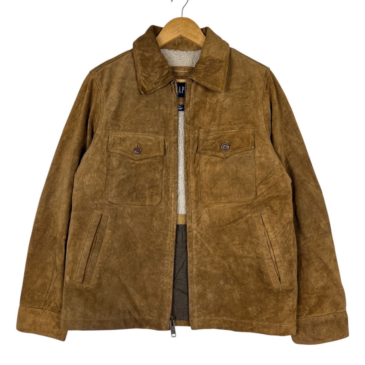 Gap Vintage Gap Suede Leather Trucker Jacket Size US S / EU 44-46 / 1 - 2 Thumbnail