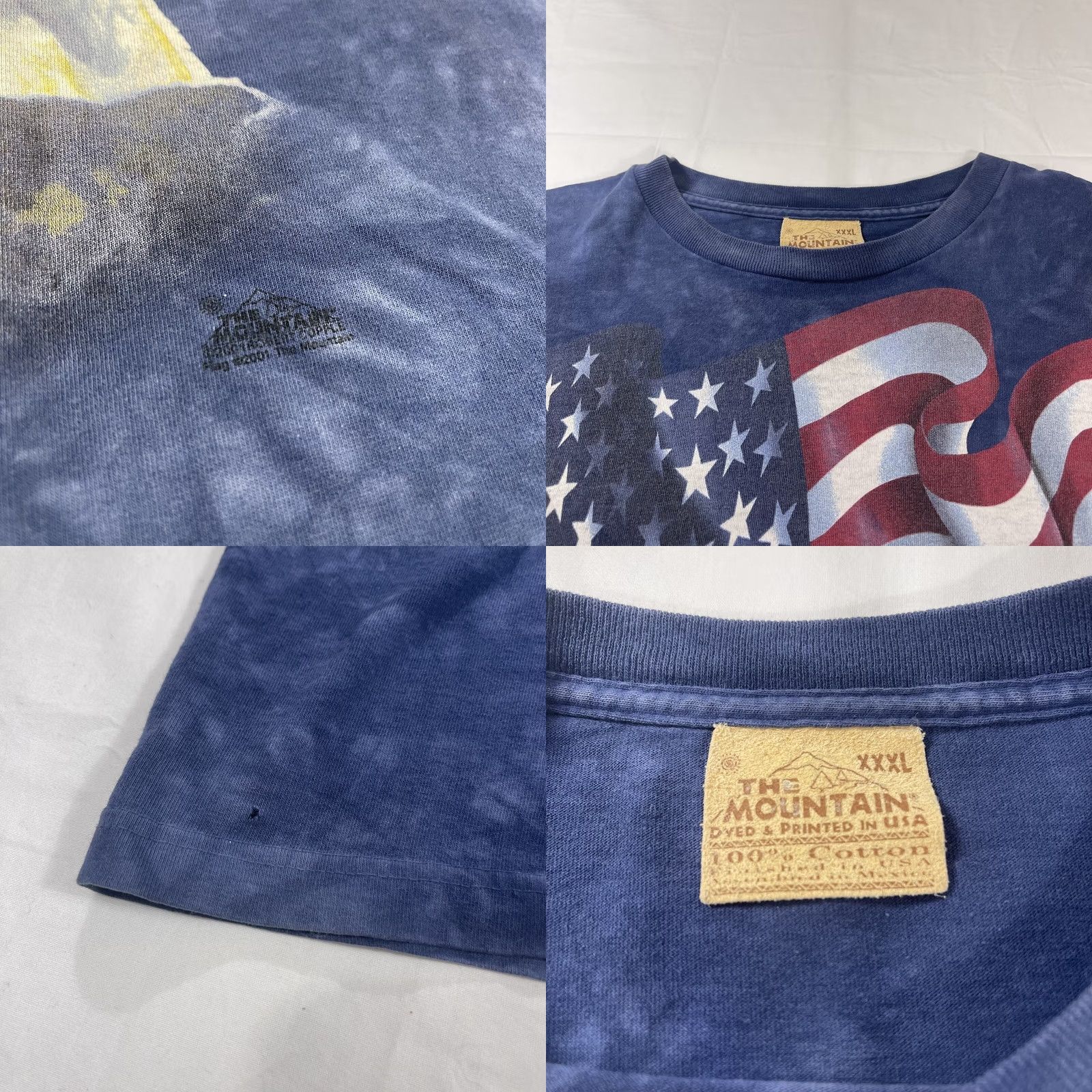 The Mountain VINTAGE The Mountain 3XL T-Shirt Tie Dye Eagle Flag AOP 2001 Robert Copple Y2K Mens Shirt Blue 3XL Eagle Flag Vintage Autograph? Size US XXL / EU 58 / 5 - 8 Thumbnail