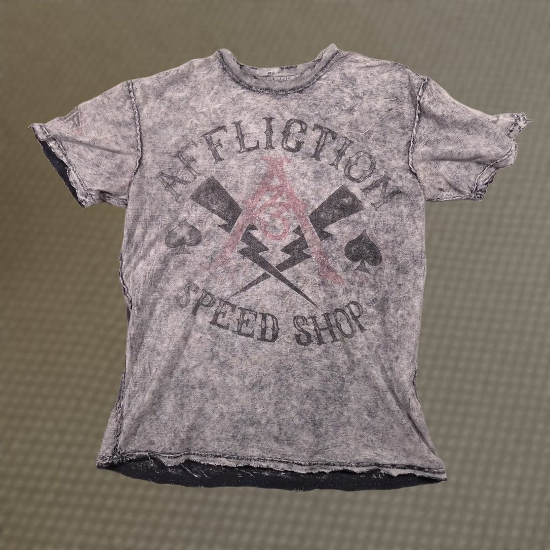 Affliction Affliction American Customs Shirt Mens Large Gray Reversible Skull Biker Tee Size US L / EU 52-54 / 3 - 1 Thumbnail