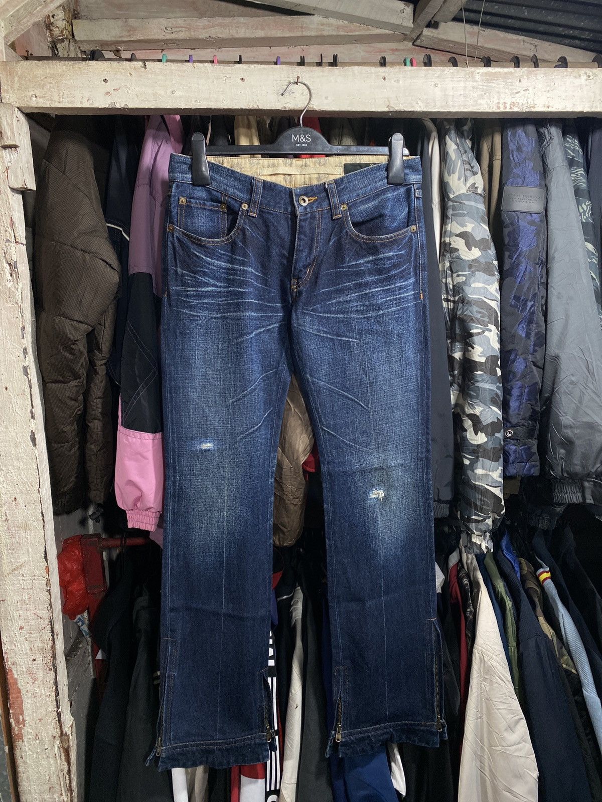 Japanese Brand Flare Jeans Rico Japan Low Rise Boot Cut Zipped Size US 32 / EU 48 - 1 Thumbnail